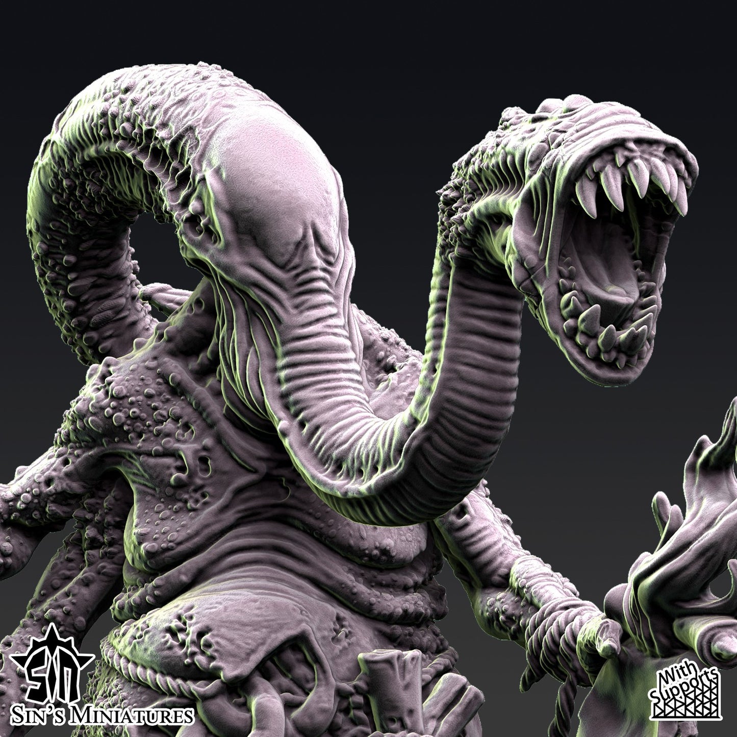 Miniatura Demonio Testigo de la Plaga Reinos del Caos resina 32mm sin pintar - Drakholm