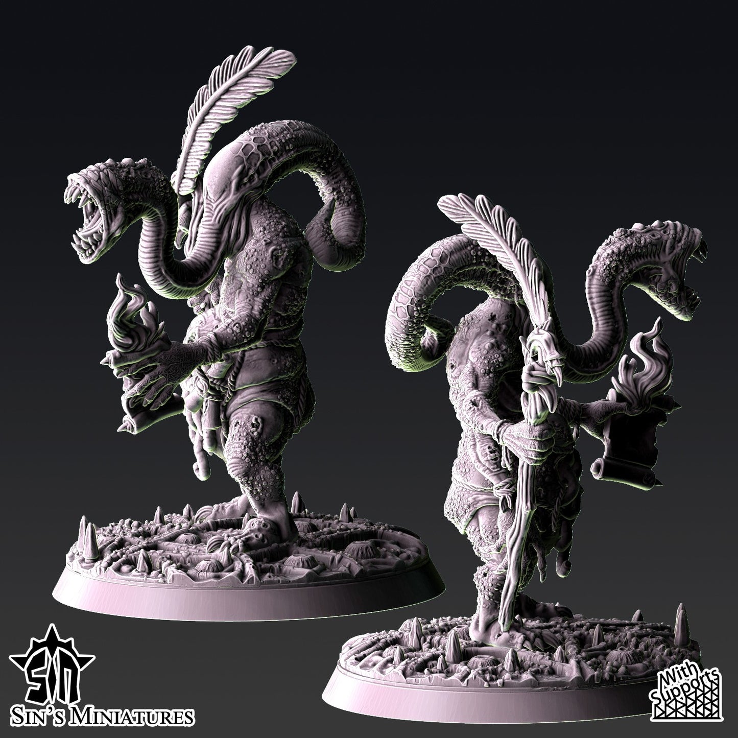 Miniatura Demonio Testigo de la Plaga Reinos del Caos resina 32mm sin pintar - Drakholm