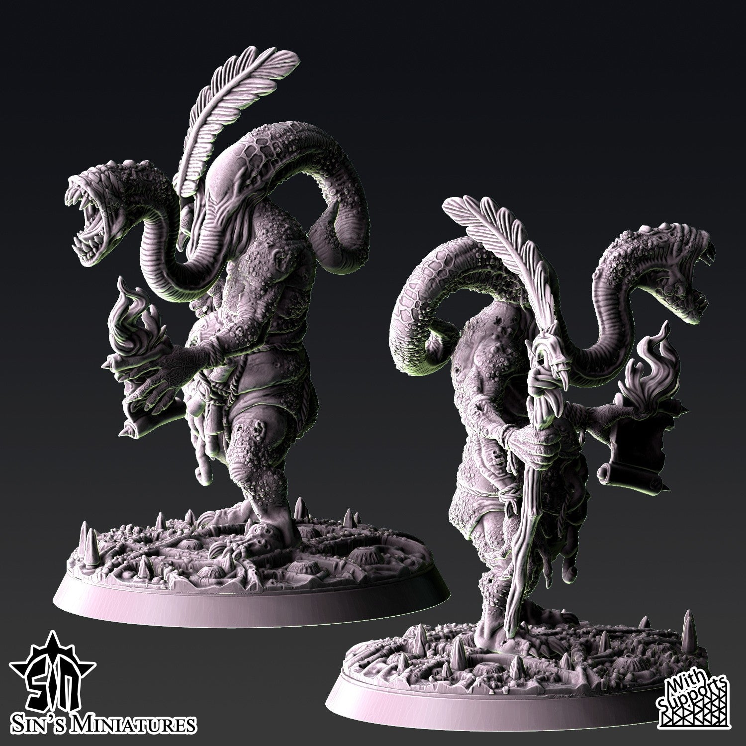 Miniatura Demonio Testigo de la Plaga Reinos del Caos resina 32mm sin pintar - Drakholm