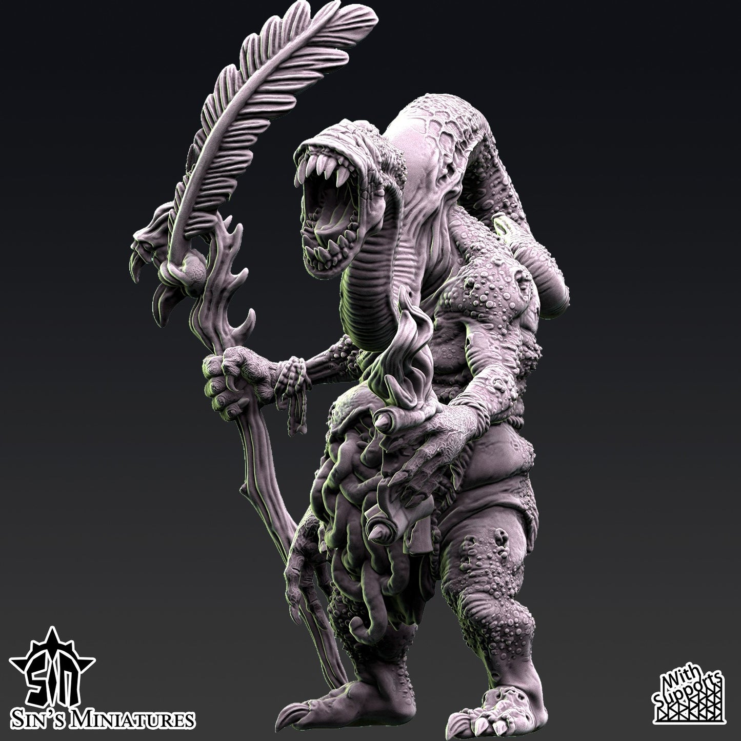 Miniatura Demonio Testigo de la Plaga Reinos del Caos resina 32mm sin pintar - Drakholm