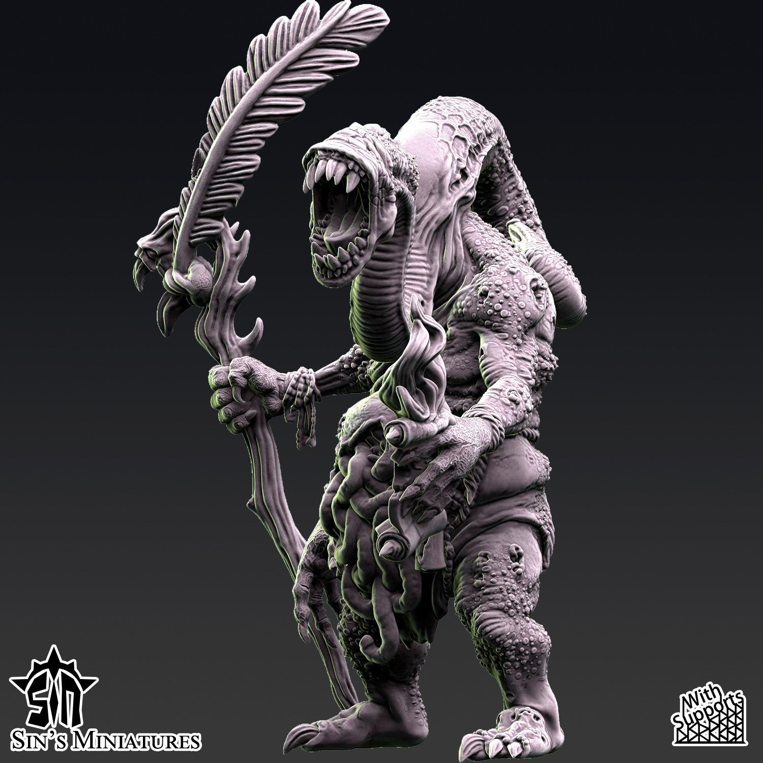 Miniatura Demonio Testigo de la Plaga Reinos del Caos resina 32mm sin pintar - Drakholm