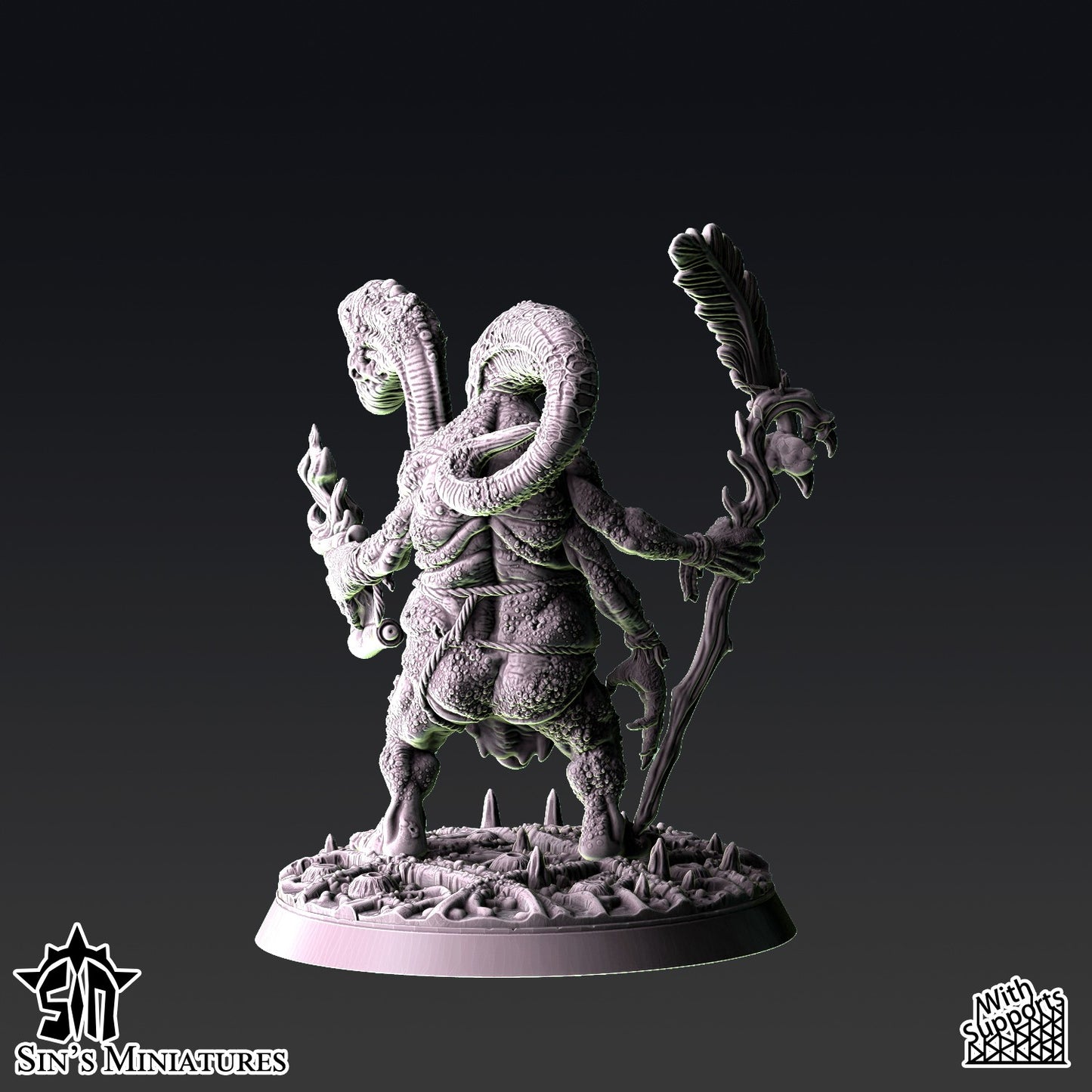 Miniatura Demonio Testigo de la Plaga Reinos del Caos resina 32mm sin pintar - Drakholm