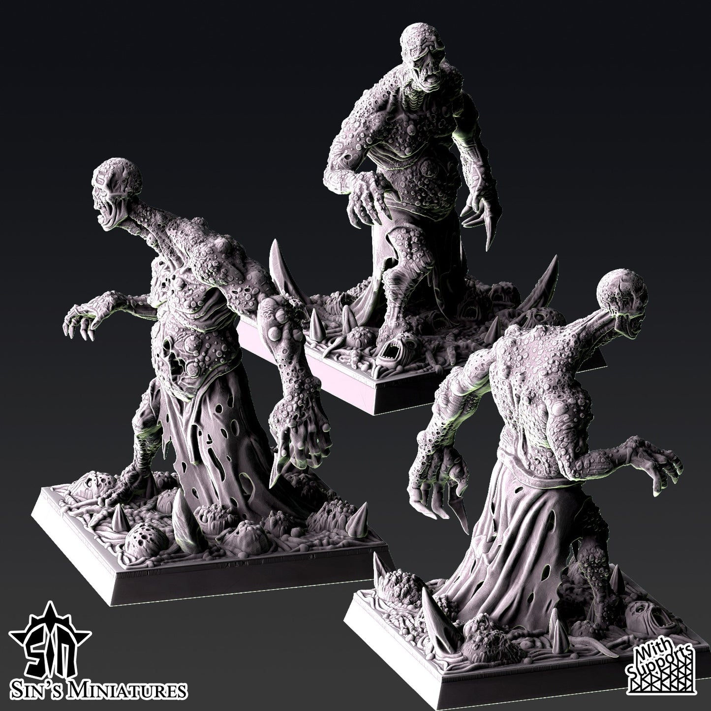 Miniatura Renegados de la Plaga Reinos del Caos resina 32mm sin pintar - Drakholm