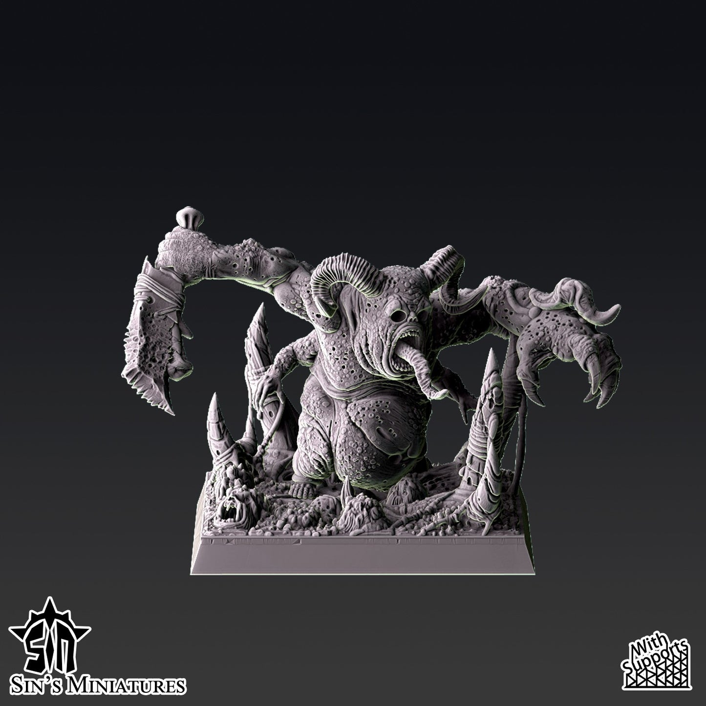 Miniatura Renegados de la Plaga Reinos del Caos resina 32mm sin pintar - Drakholm