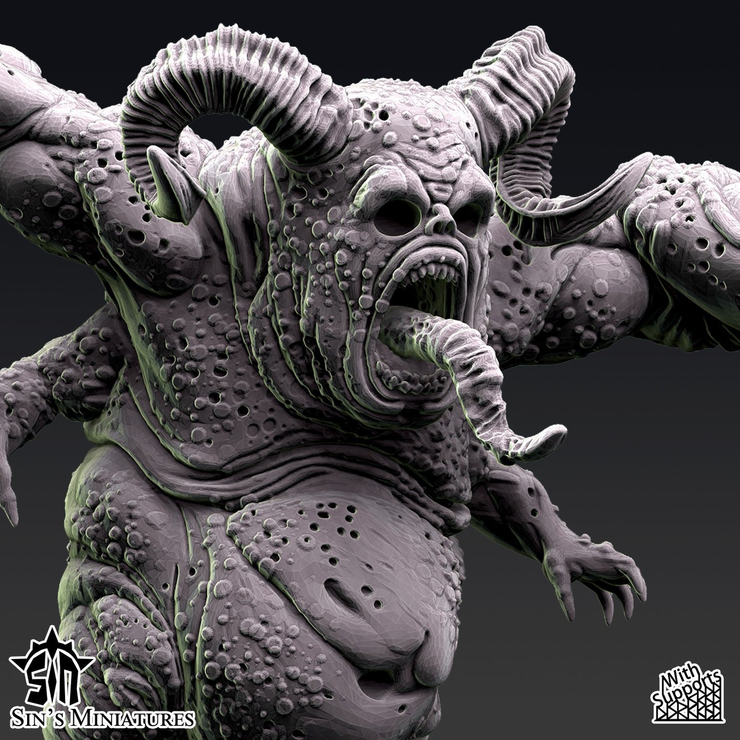 Miniatura Renegados de la Plaga Reinos del Caos resina 32mm sin pintar - Drakholm