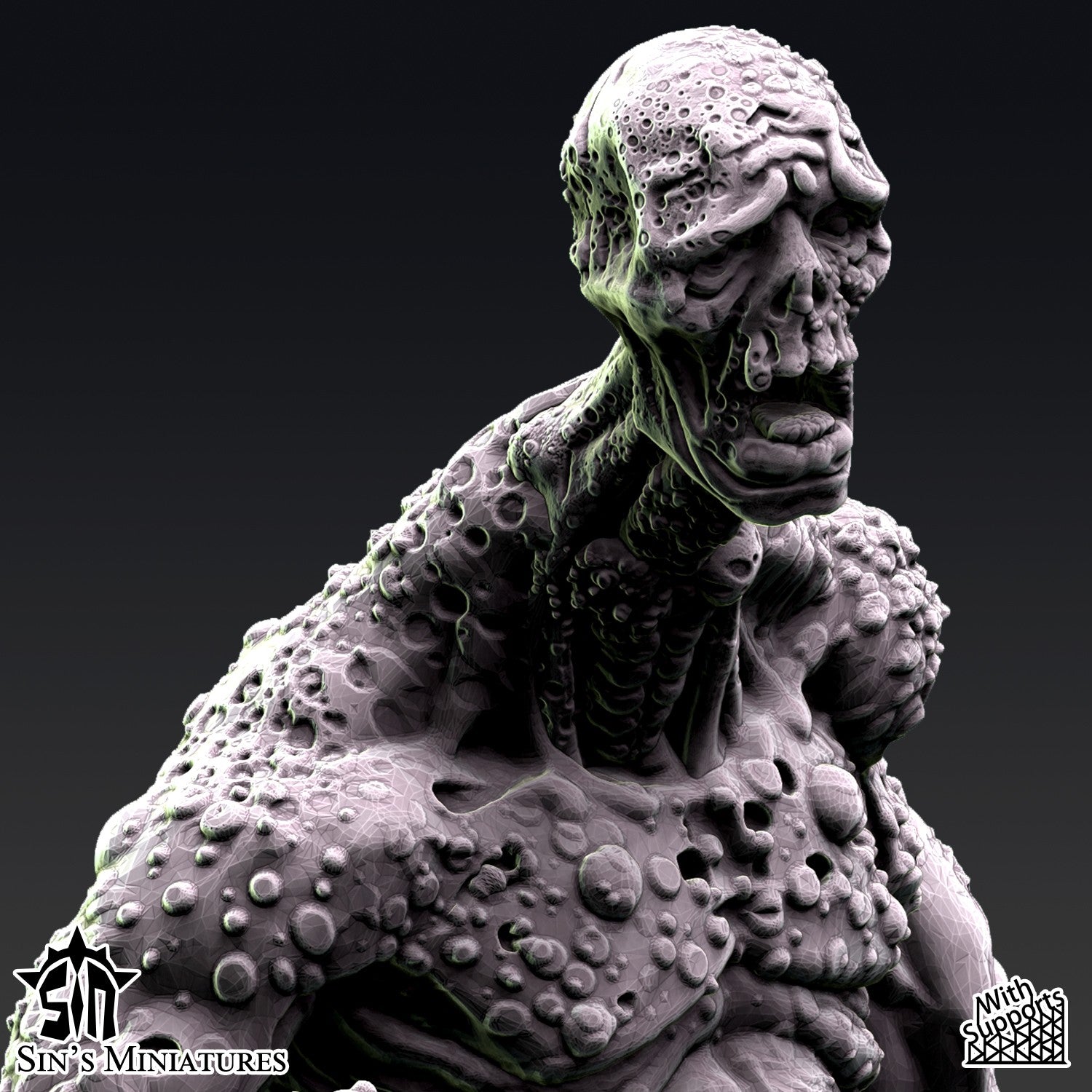 Miniatura Renegados de la Plaga Reinos del Caos resina 32mm sin pintar - Drakholm