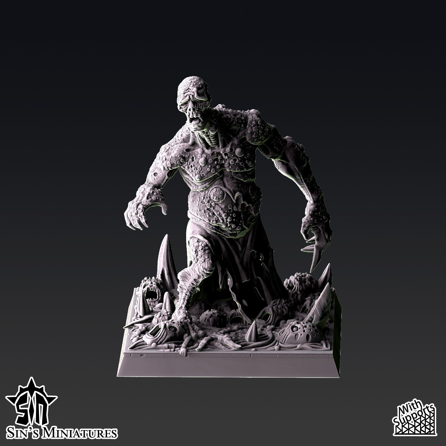 Miniatura Renegados de la Plaga Reinos del Caos resina 32mm sin pintar - Drakholm