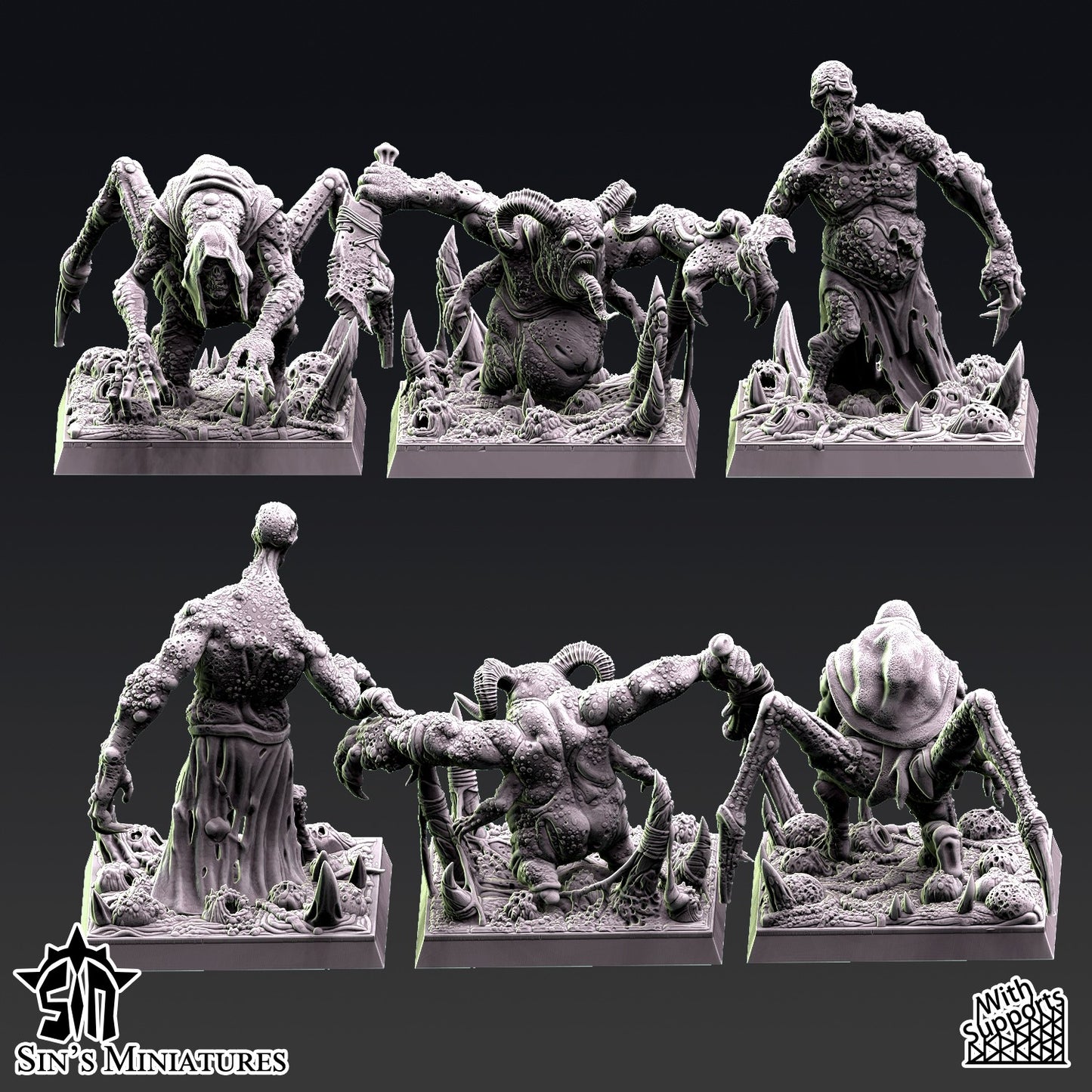 Miniatura Renegados de la Plaga Reinos del Caos resina 32mm sin pintar - Drakholm