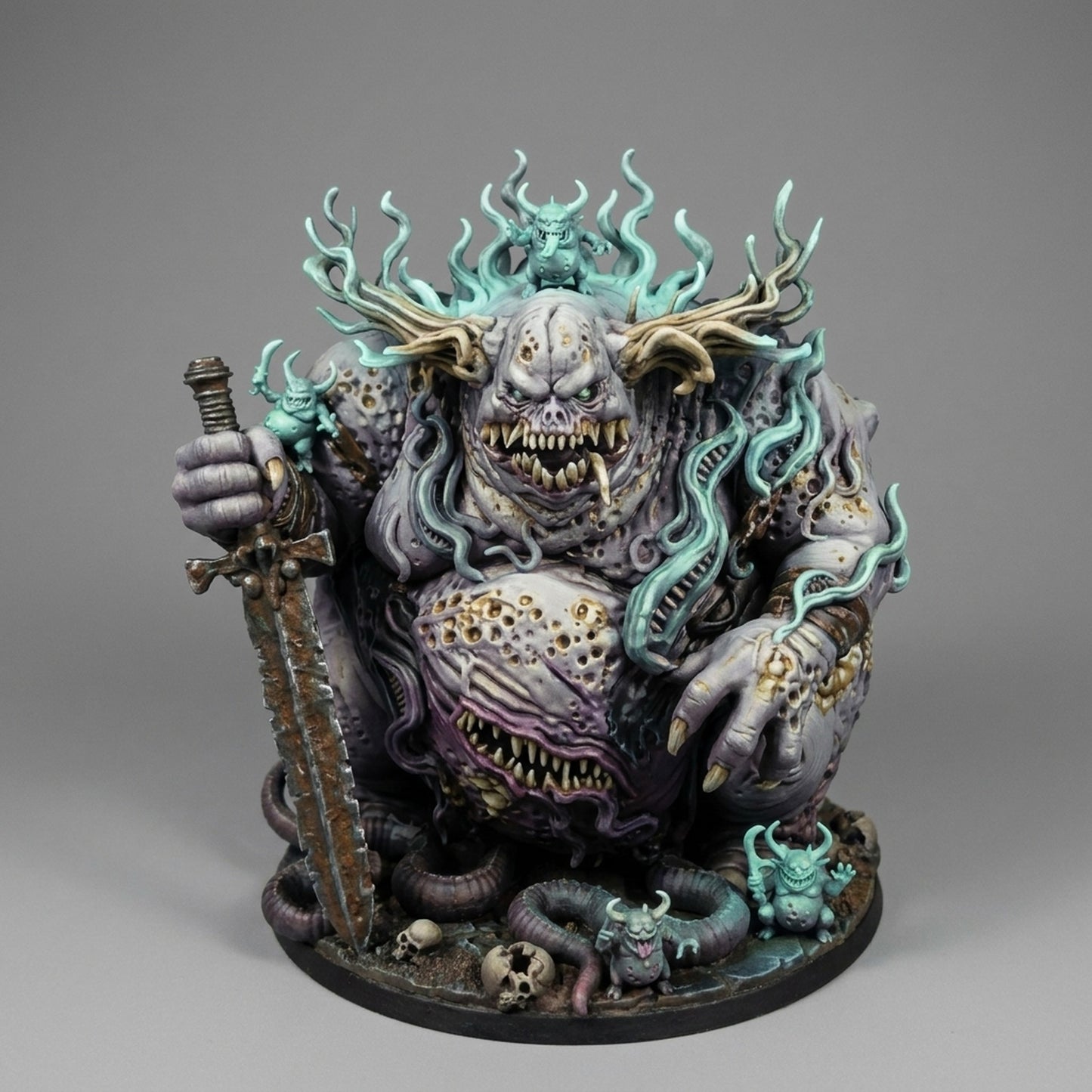 Miniatura Gran Demonio de la Plaga Reinos del Caos resina 32mm sin pintar - Drakholm
