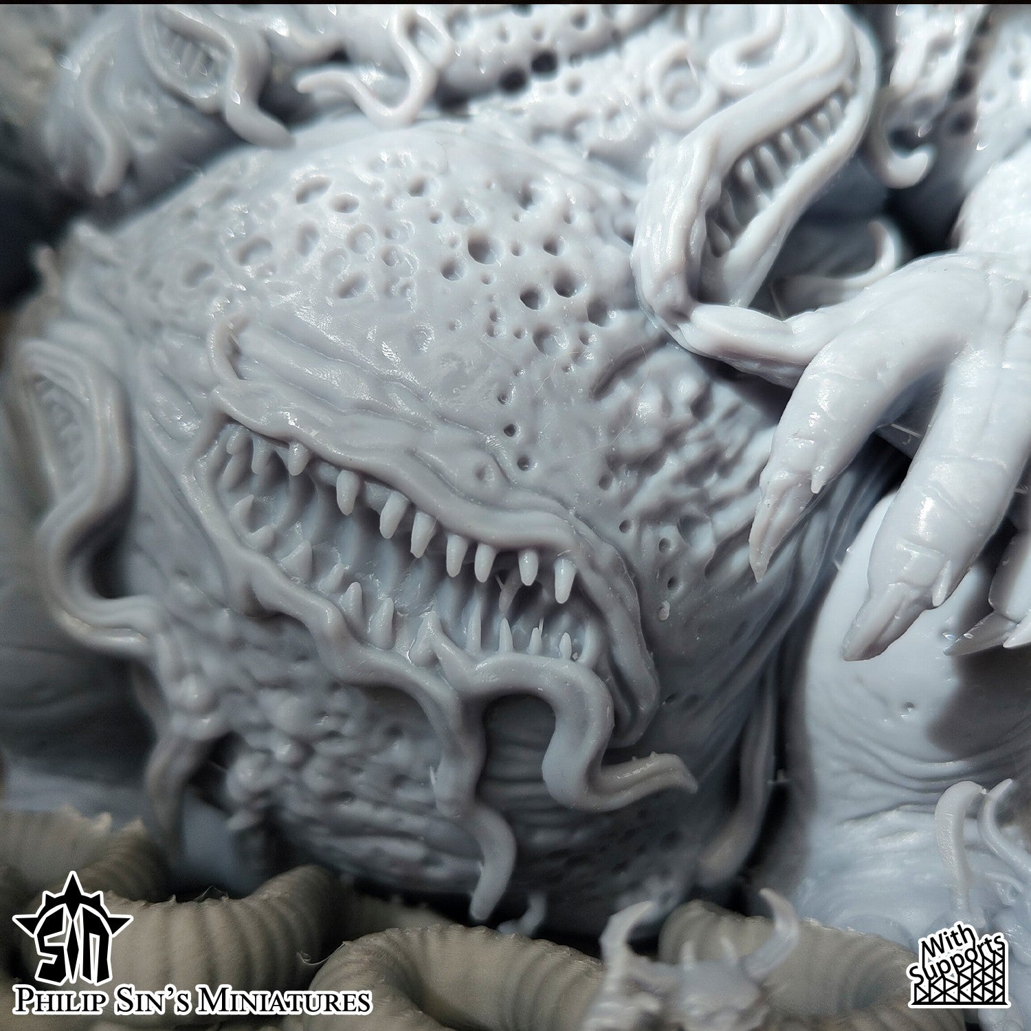 Miniatura Gran Demonio de la Plaga Reinos del Caos resina 32mm sin pintar - Drakholm