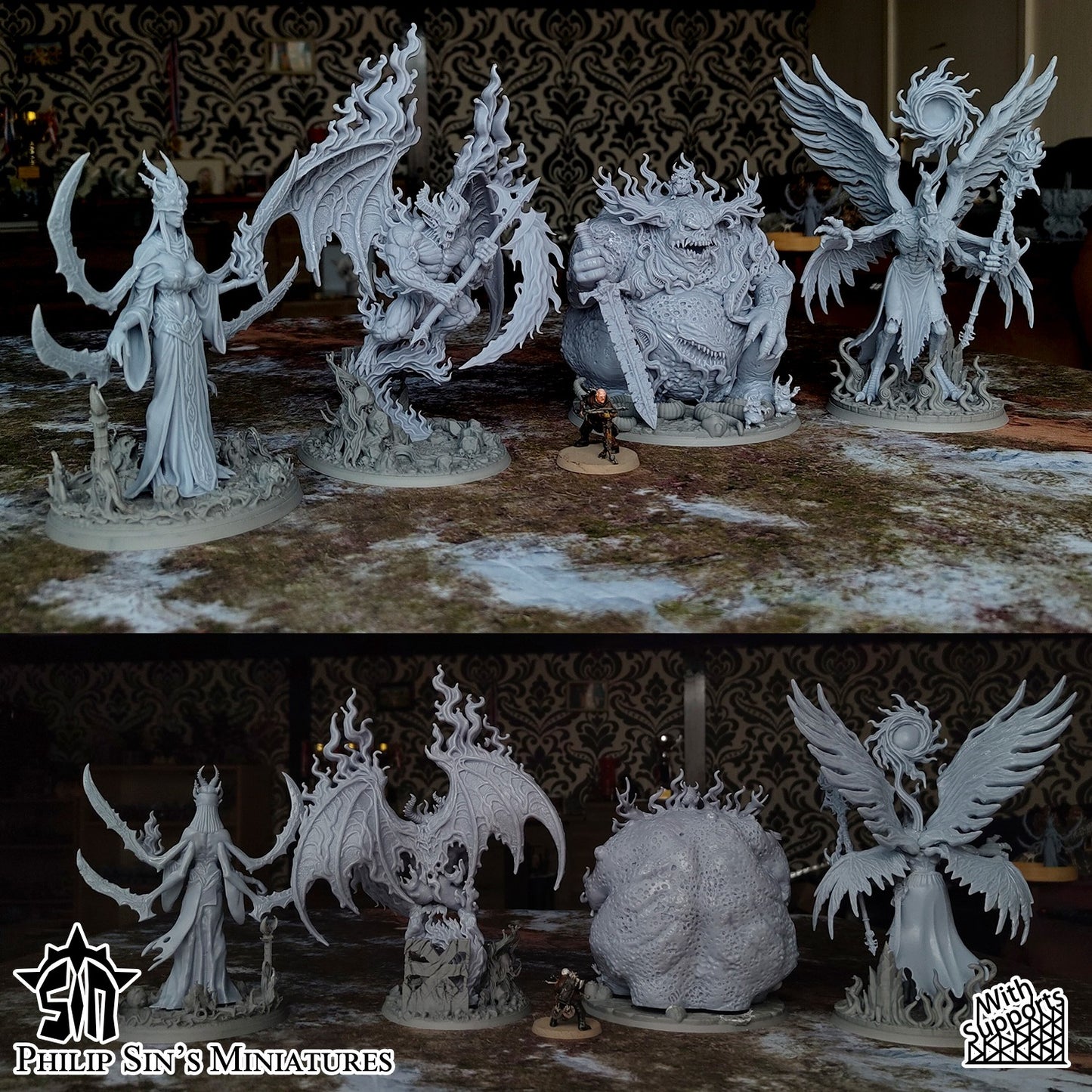 Miniatura Gran Demonio de la Plaga Reinos del Caos resina 32mm sin pintar - Drakholm