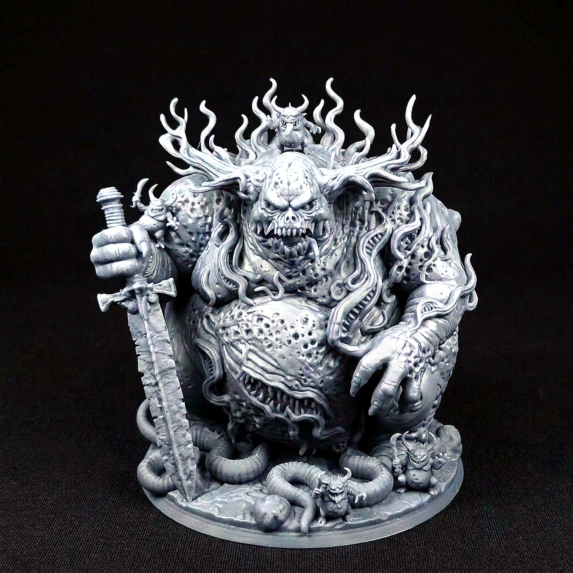 Miniatura Gran Demonio de la Plaga Reinos del Caos resina 32mm sin pintar - Drakholm