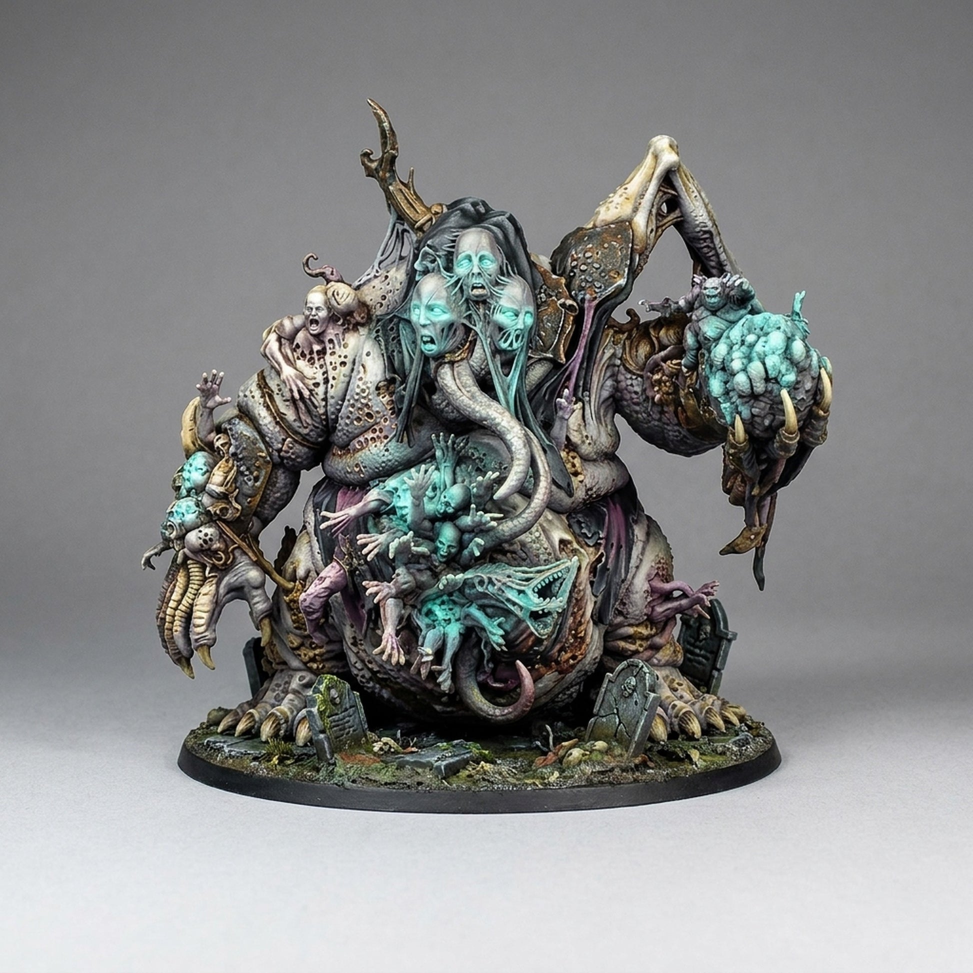 Miniatura Gran Demonio Hechicero de la Plaga Reinos del Caos resina 32mm sin pintar - Drakholm