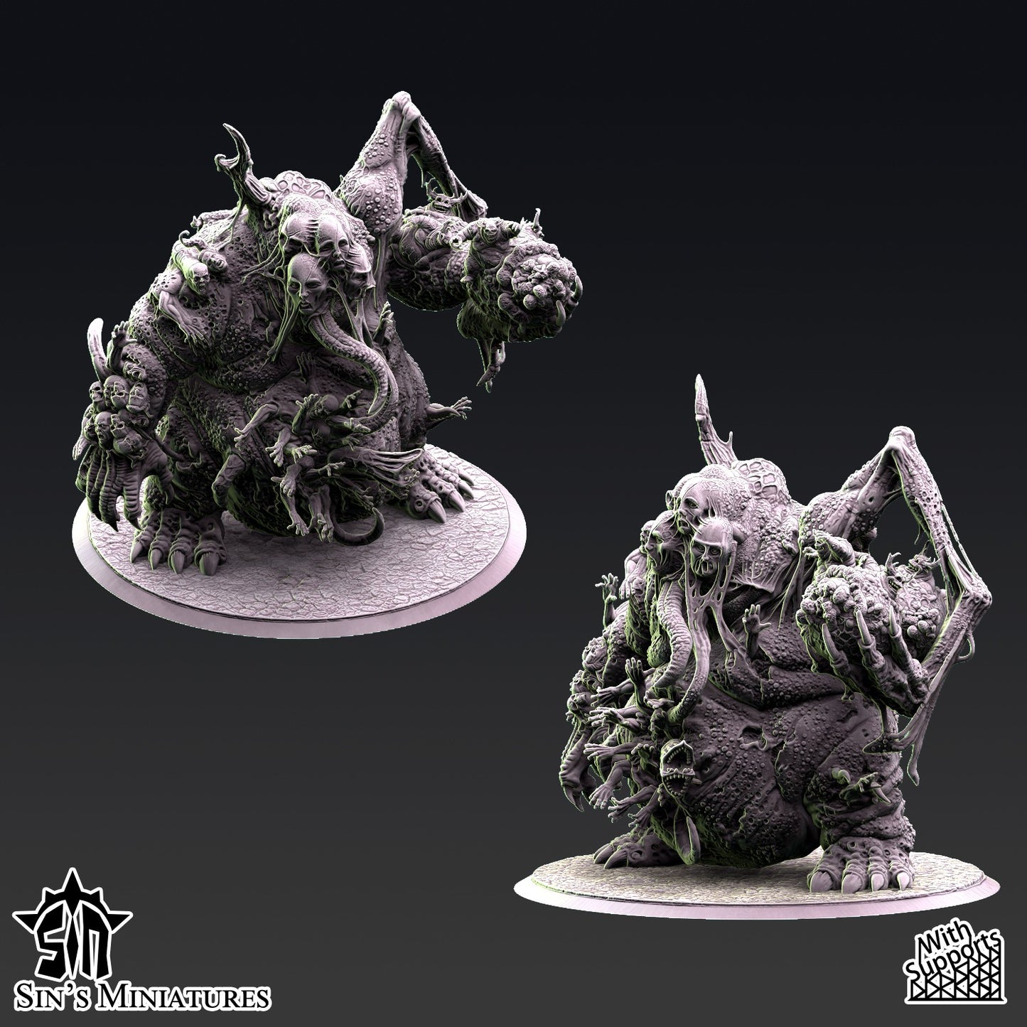 Miniatura Gran Demonio Hechicero de la Plaga Reinos del Caos resina 32mm sin pintar - Drakholm