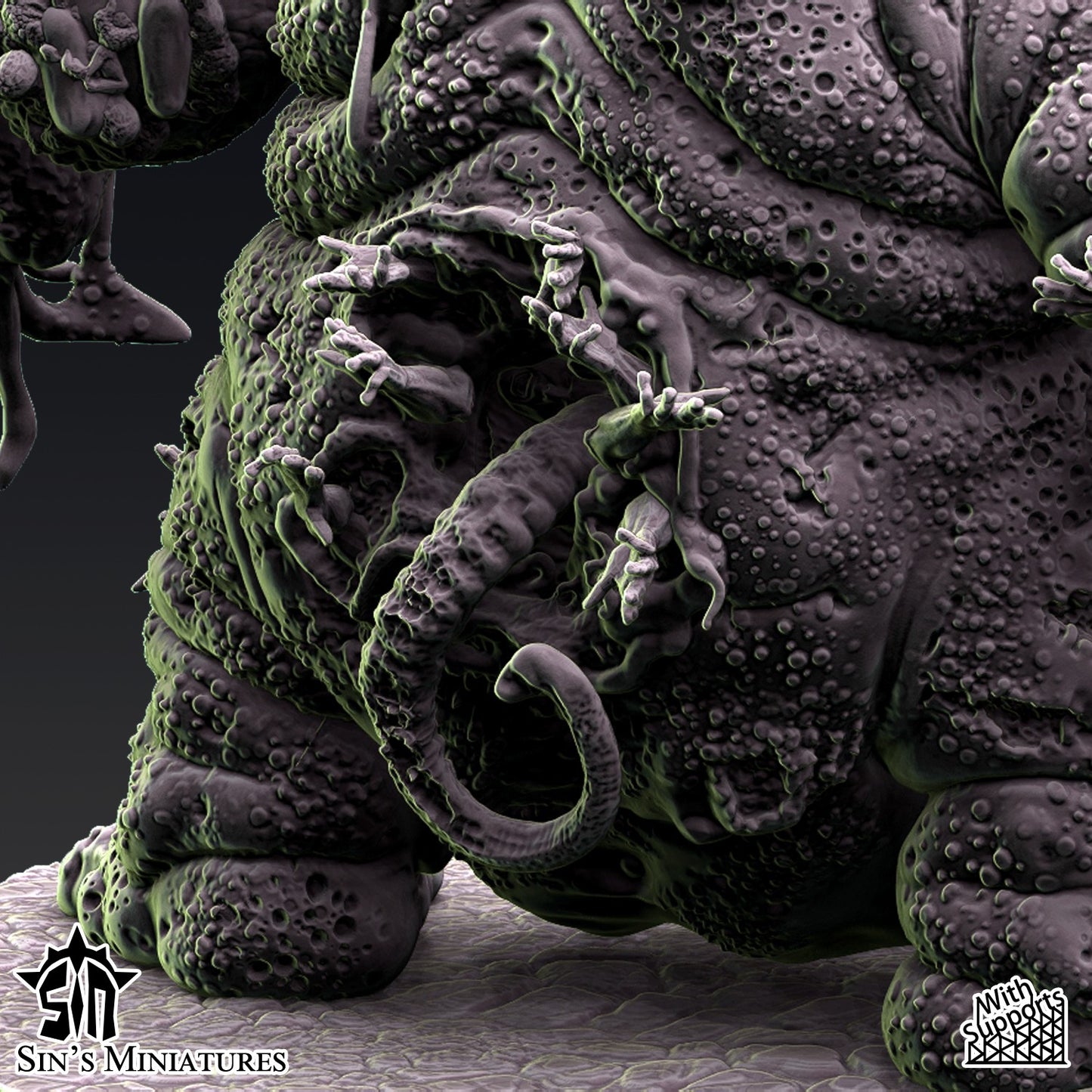 Miniatura Gran Demonio Hechicero de la Plaga Reinos del Caos resina 32mm sin pintar - Drakholm