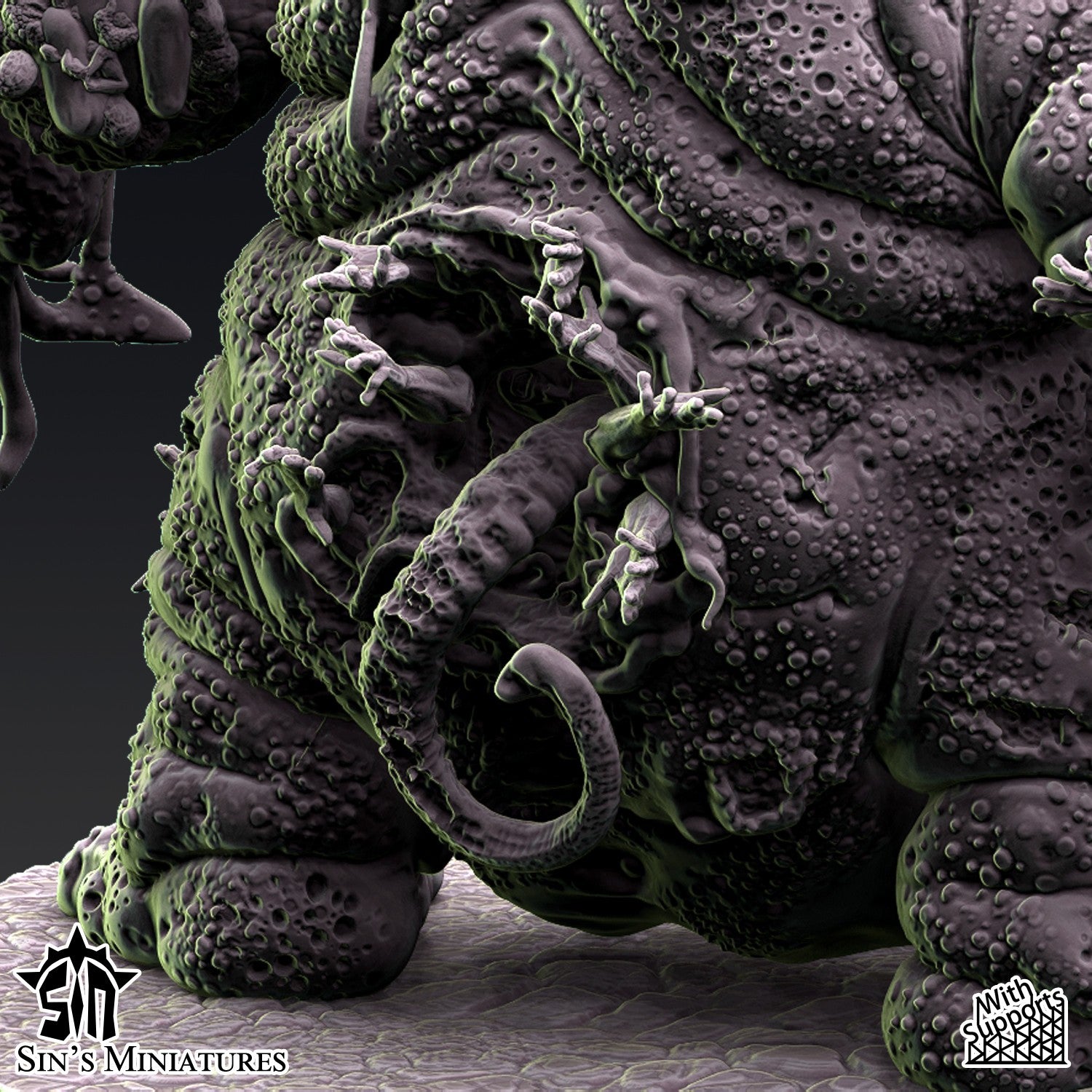 Miniatura Gran Demonio Hechicero de la Plaga Reinos del Caos resina 32mm sin pintar - Drakholm