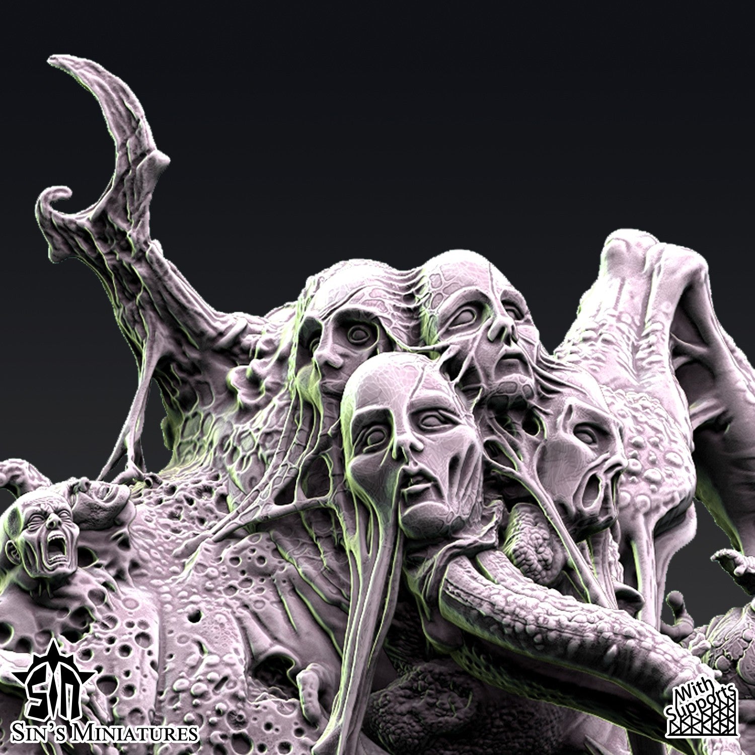 Miniatura Gran Demonio Hechicero de la Plaga Reinos del Caos resina 32mm sin pintar - Drakholm