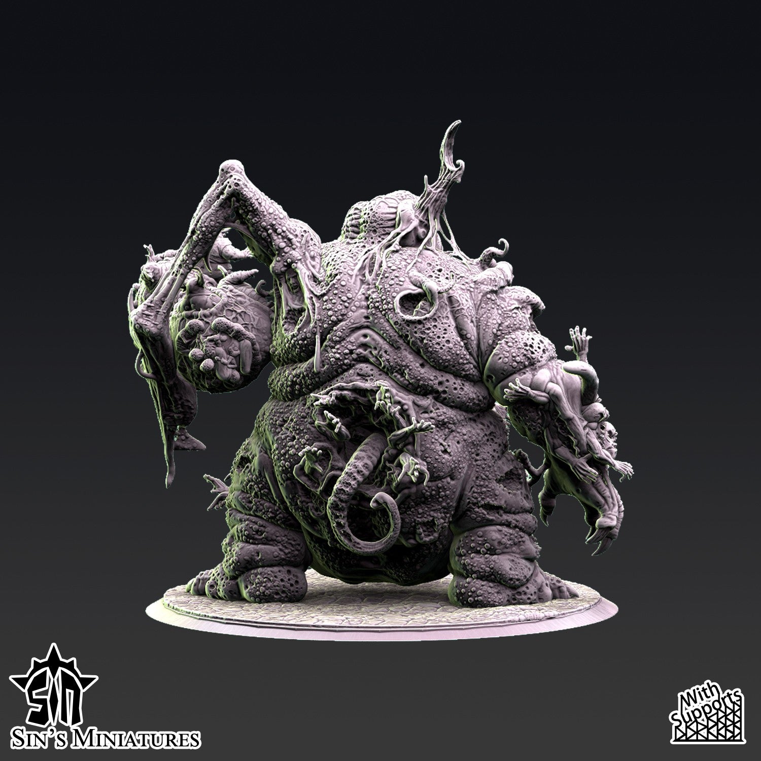 Miniatura Gran Demonio Hechicero de la Plaga Reinos del Caos resina 32mm sin pintar - Drakholm