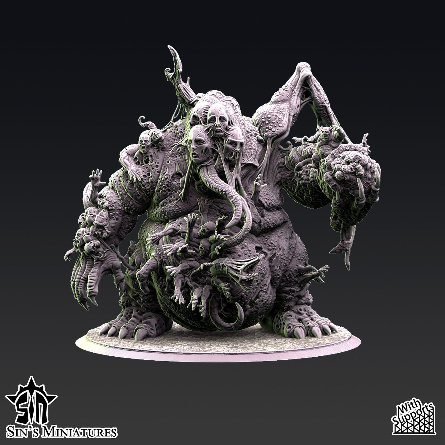 Miniatura Gran Demonio Hechicero de la Plaga Reinos del Caos resina 32mm sin pintar - Drakholm