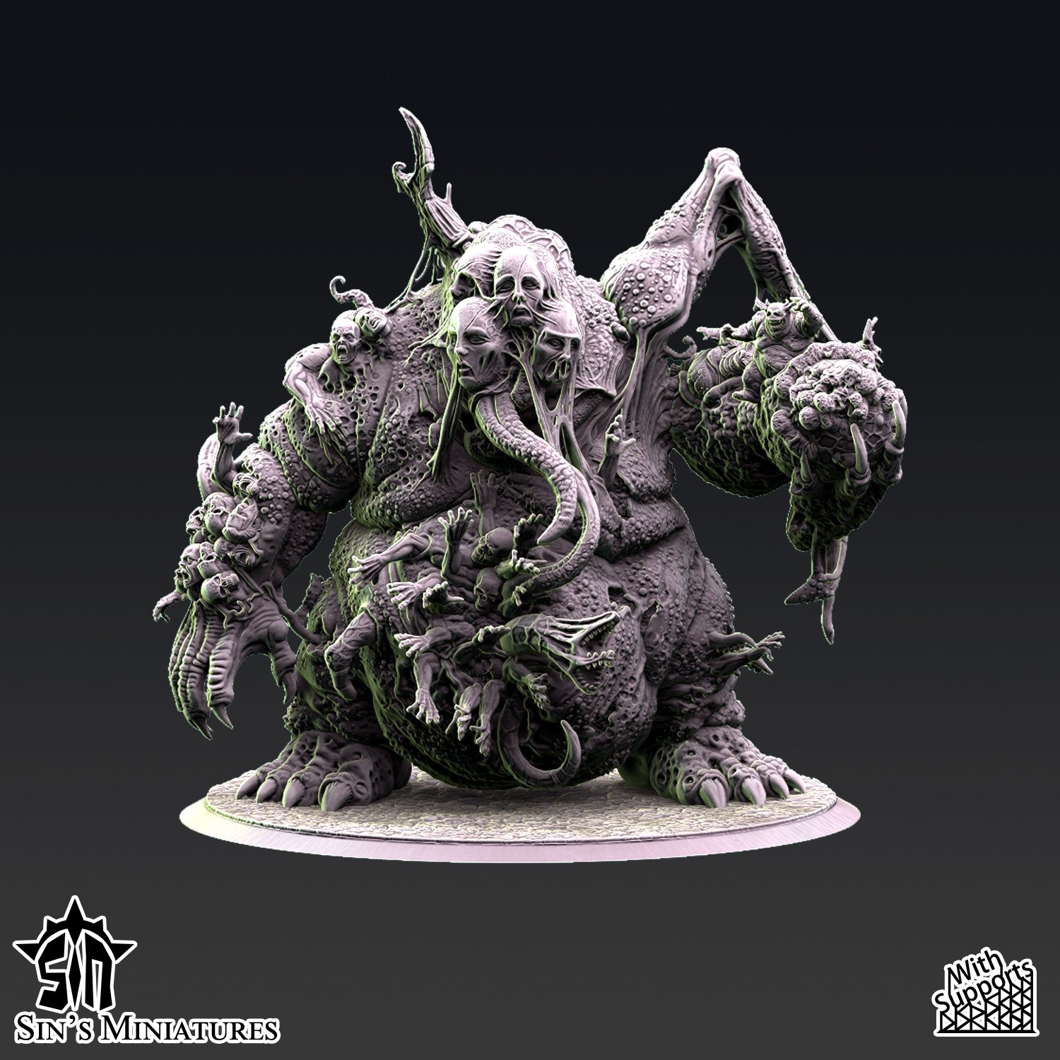 Miniatura Gran Demonio Hechicero de la Plaga Reinos del Caos resina 32mm sin pintar - Drakholm