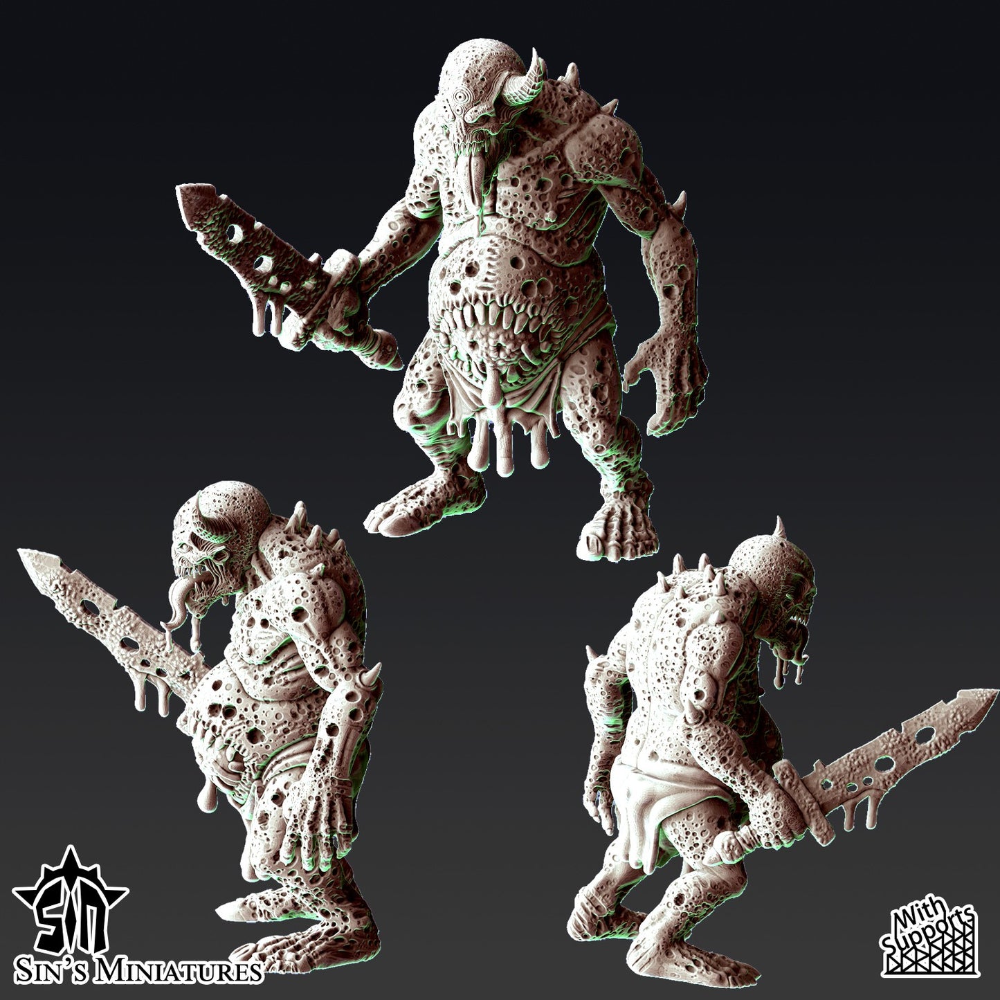 Miniatura Demonios Menores de la Plaga Reinos del Caos resina 32mm sin pintar - Drakholm