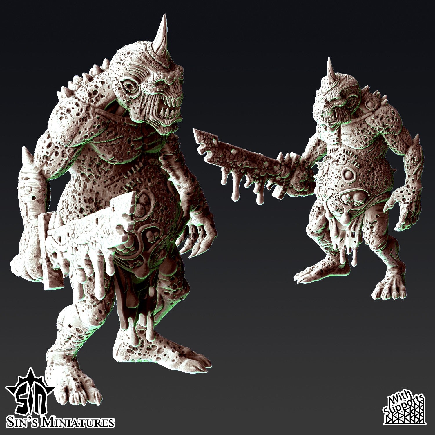 Miniatura Demonios Menores de la Plaga Reinos del Caos resina 32mm sin pintar - Drakholm