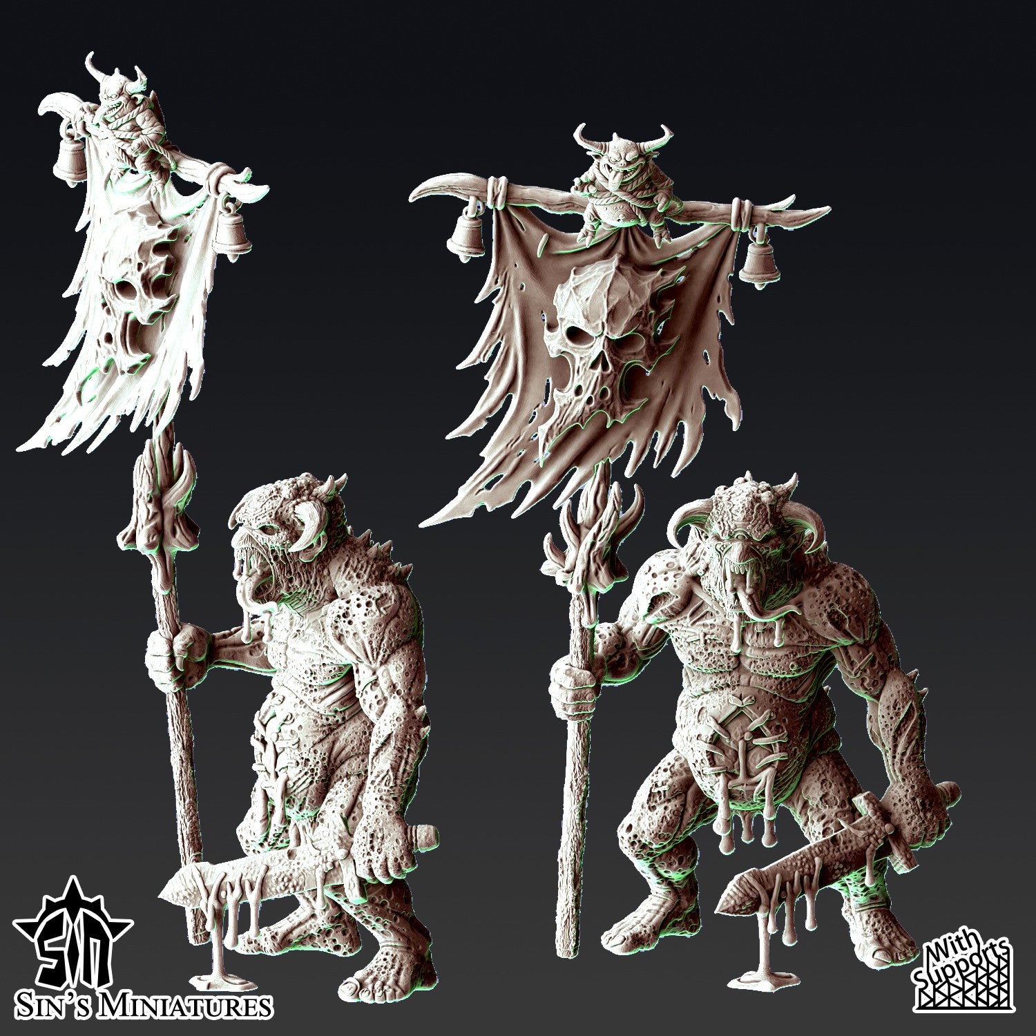 Miniatura Demonios Menores de la Plaga Reinos del Caos resina 32mm sin pintar - Drakholm