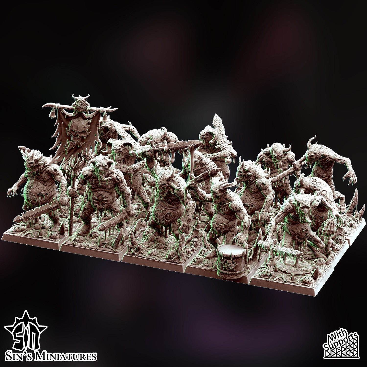 Miniatura Demonios Menores de la Plaga Reinos del Caos resina 32mm sin pintar - Drakholm