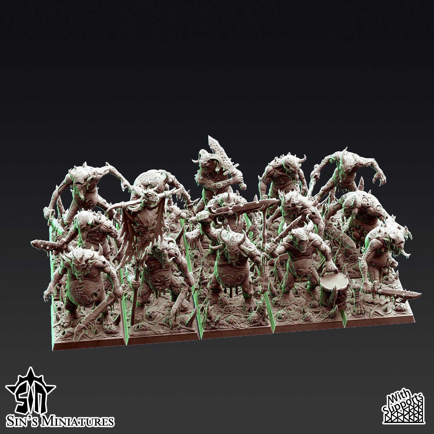 Miniatura Demonios Menores de la Plaga Reinos del Caos resina 32mm sin pintar - Drakholm