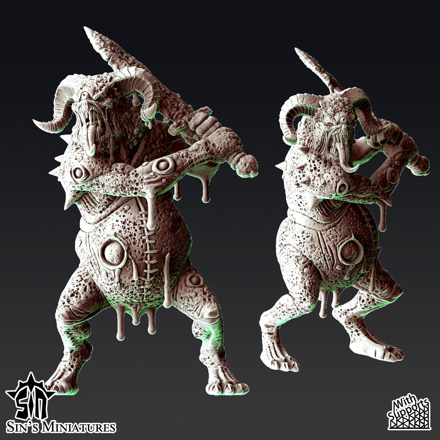 Miniatura Demonios Menores de la Plaga Reinos del Caos resina 32mm sin pintar - Drakholm