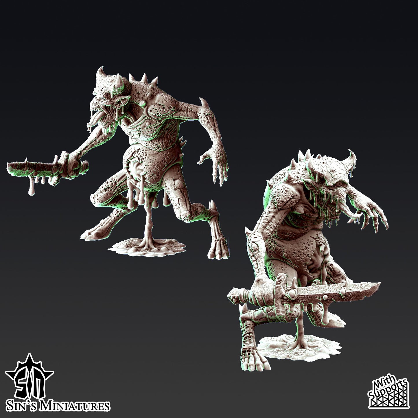 Miniatura Demonios Menores de la Plaga Reinos del Caos resina 32mm sin pintar - Drakholm