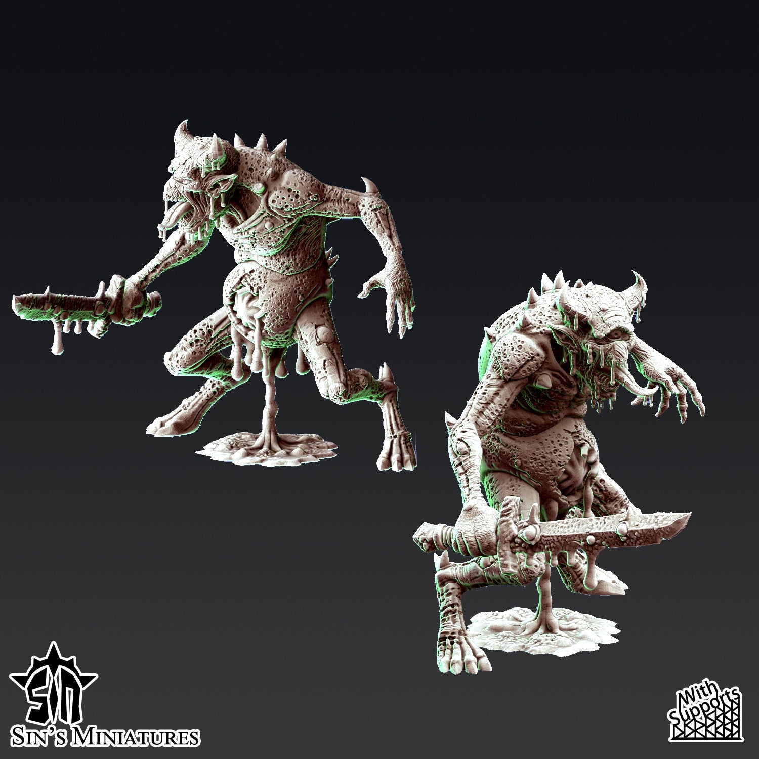 Miniatura Demonios Menores de la Plaga Reinos del Caos resina 32mm sin pintar - Drakholm