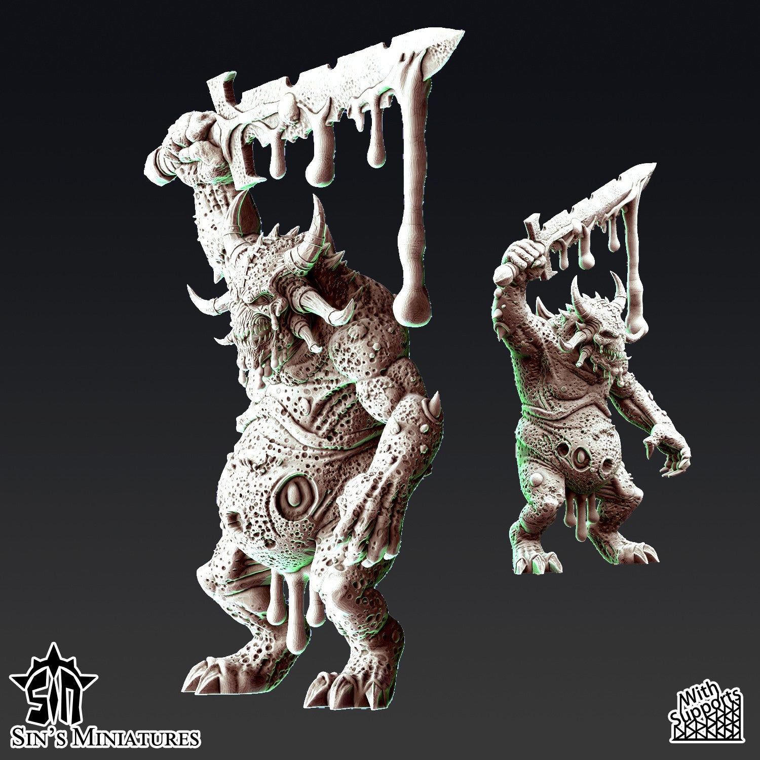 Miniatura Demonios Menores de la Plaga Reinos del Caos resina 32mm sin pintar - Drakholm