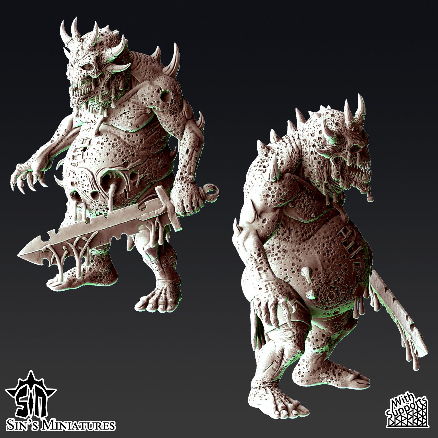 Miniatura Demonios Menores de la Plaga Reinos del Caos resina 32mm sin pintar - Drakholm