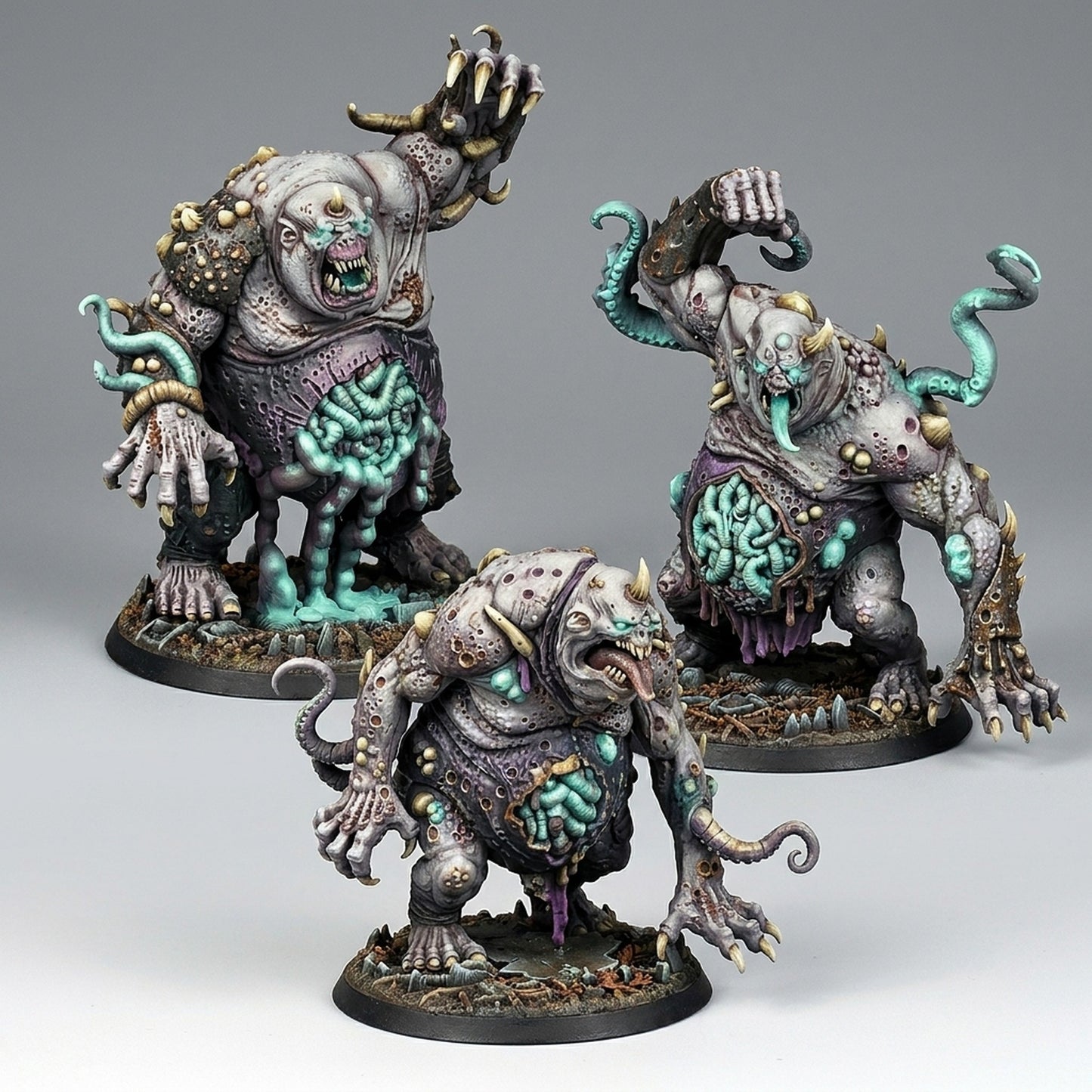 Miniatura Ogros de la Plaga Reinos del Caos resina 32mm sin pintar - Drakholm
