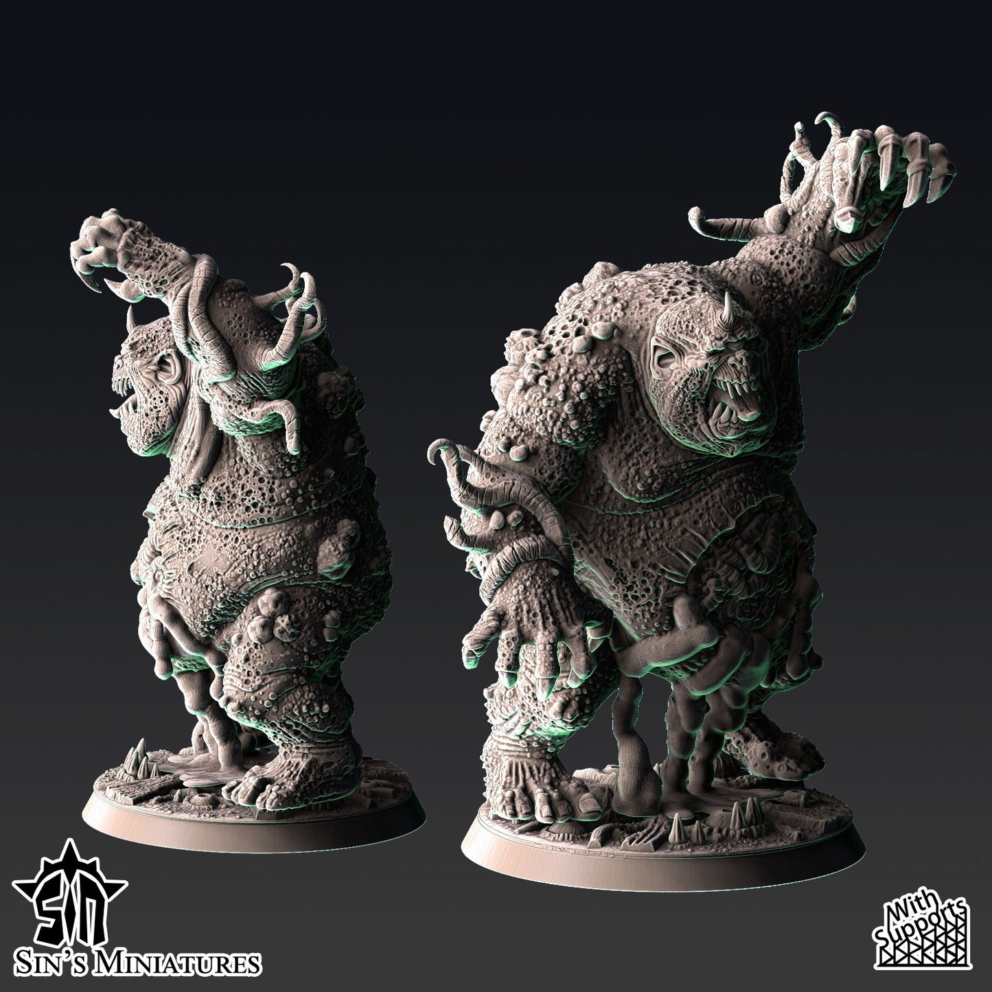 Miniatura Ogros de la Plaga Reinos del Caos resina 32mm sin pintar - Drakholm