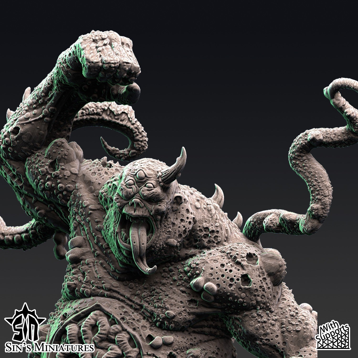 Miniatura Ogros de la Plaga Reinos del Caos resina 32mm sin pintar - Drakholm