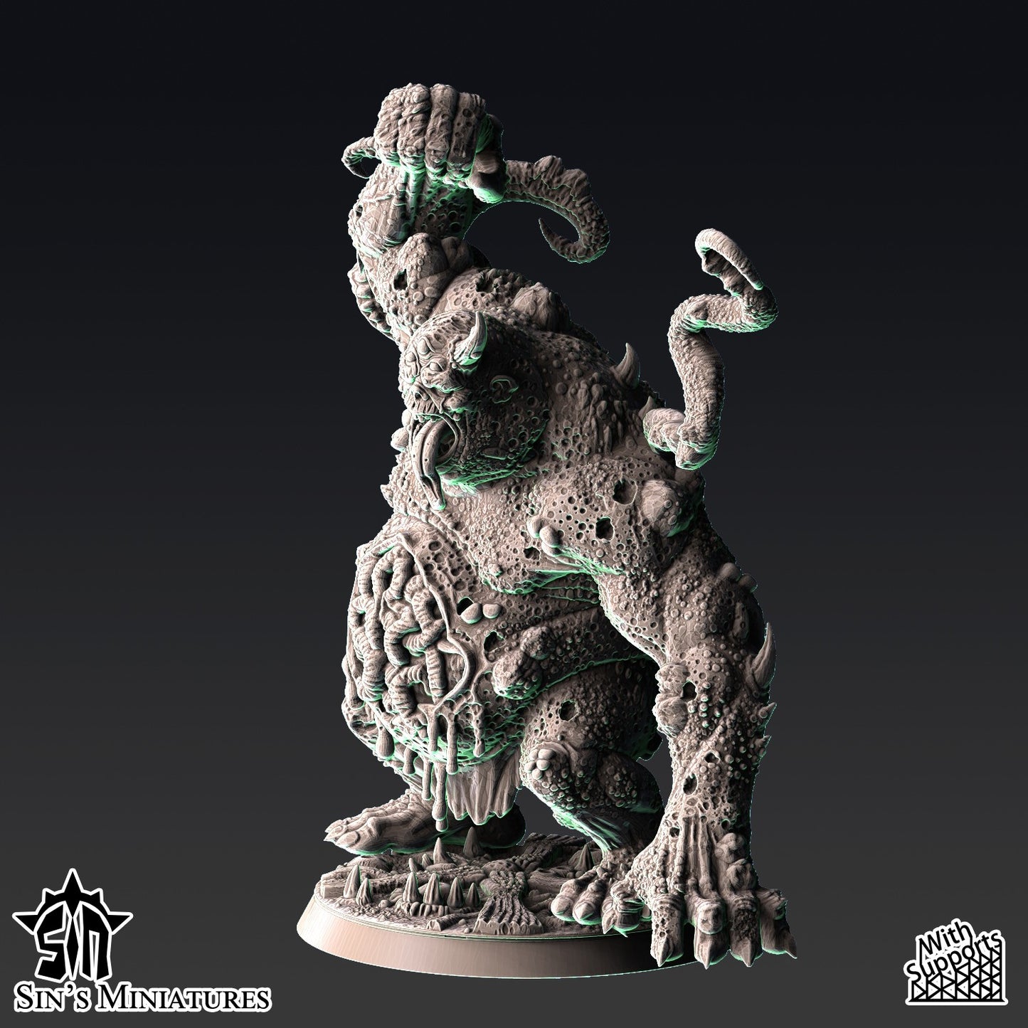 Miniatura Ogros de la Plaga Reinos del Caos resina 32mm sin pintar - Drakholm