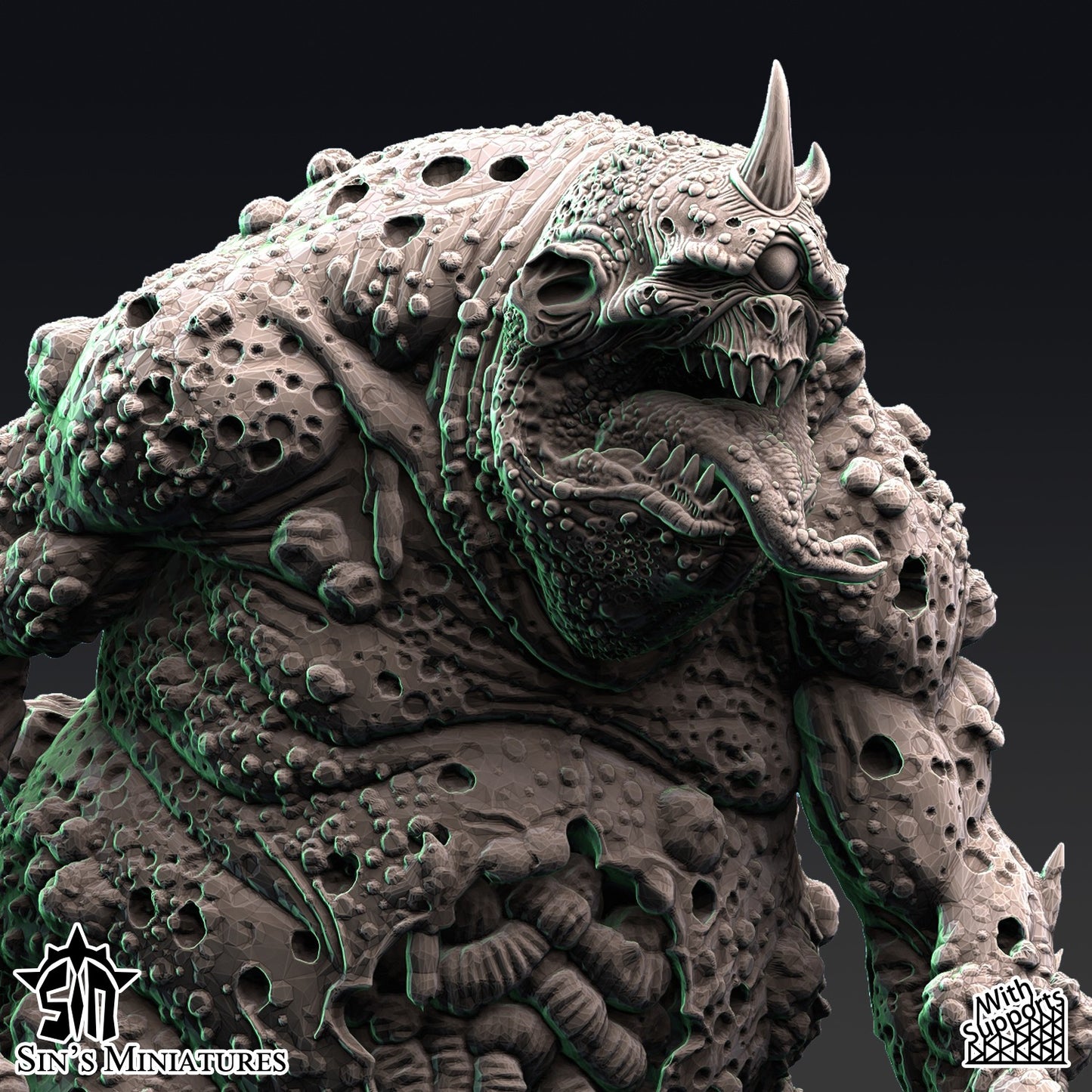 Miniatura Ogros de la Plaga Reinos del Caos resina 32mm sin pintar - Drakholm