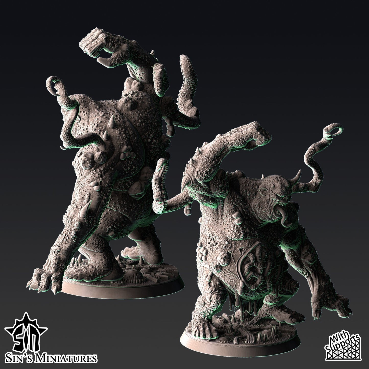 Miniatura Ogros de la Plaga Reinos del Caos resina 32mm sin pintar - Drakholm