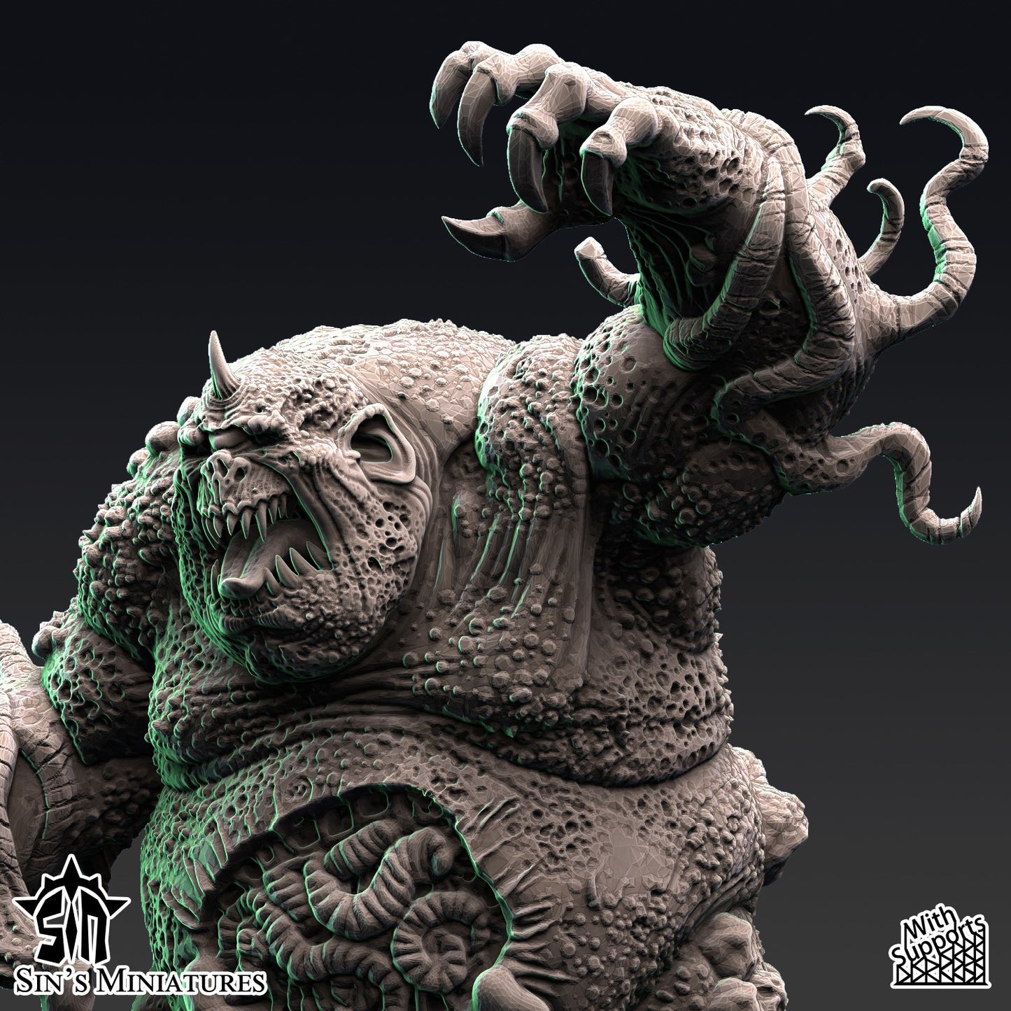 Miniatura Ogros de la Plaga Reinos del Caos resina 32mm sin pintar - Drakholm