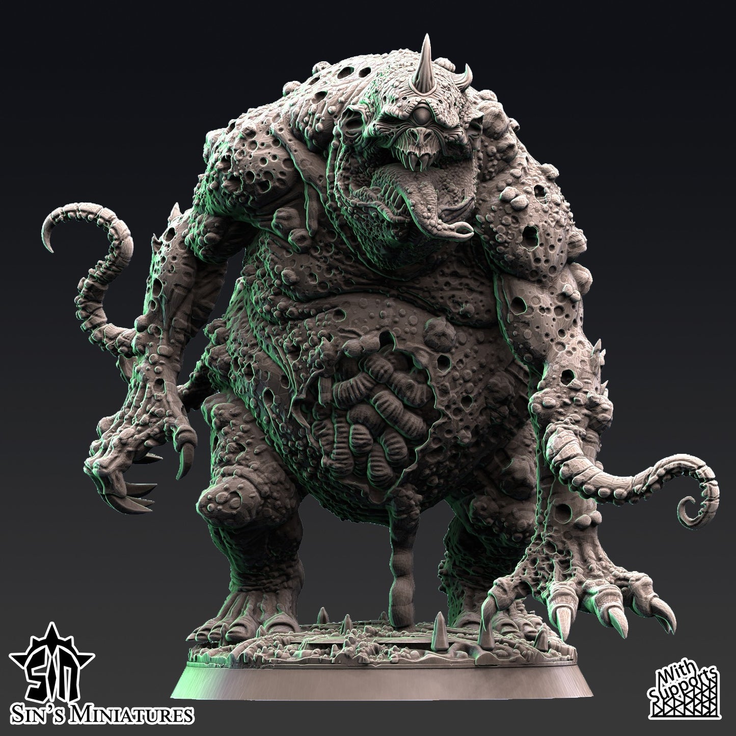 Miniatura Ogros de la Plaga Reinos del Caos resina 32mm sin pintar - Drakholm