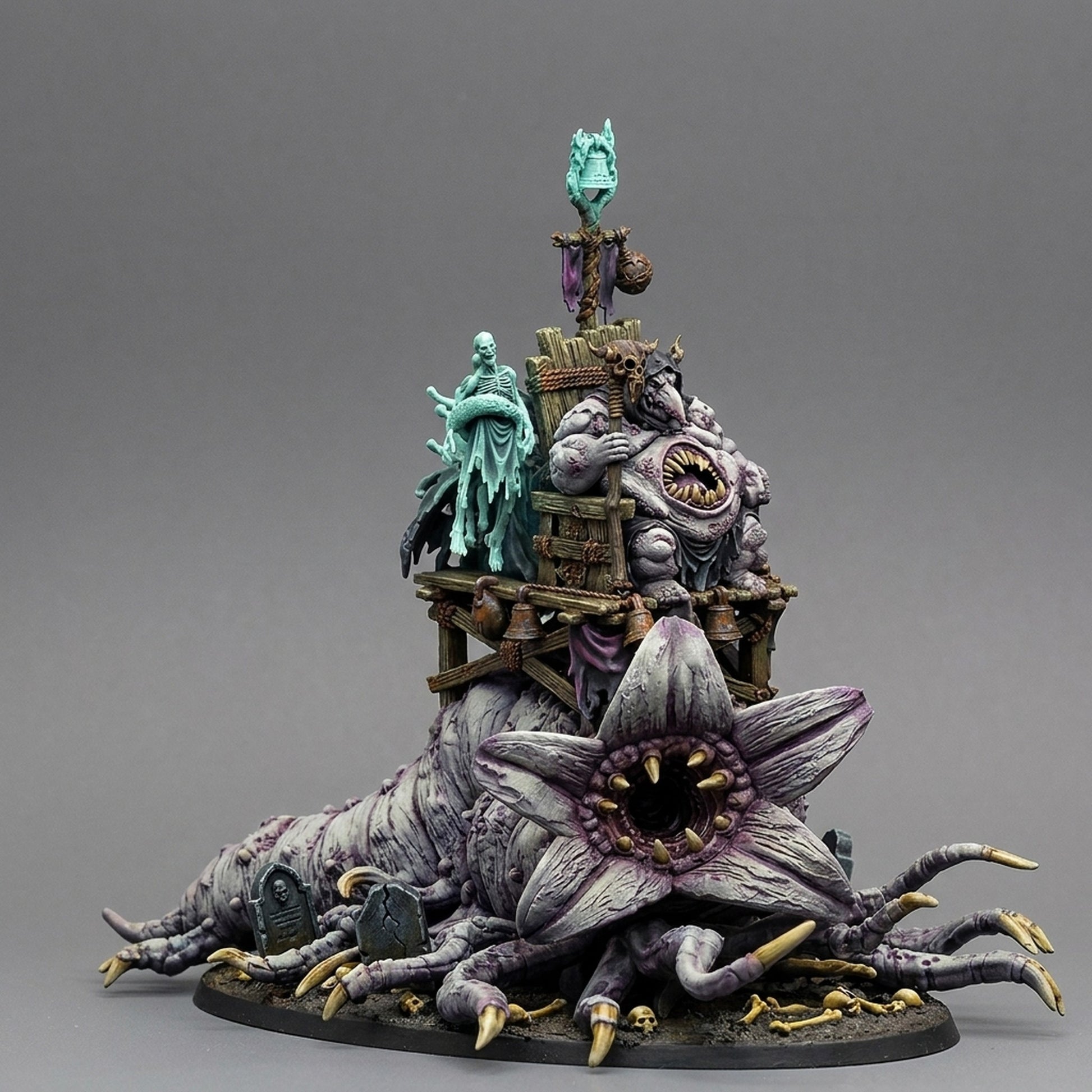 Miniatura Médico-Demonio sobre Horror Carnívoro Reinos del Caos resina 32mm sin pintar - Drakholm