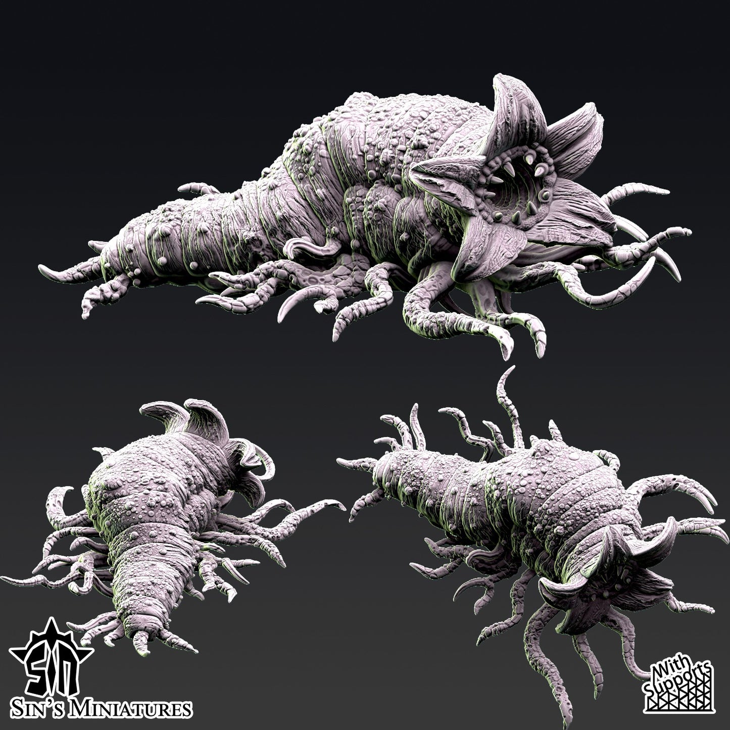 Miniatura Médico-Demonio sobre Horror Carnívoro Reinos del Caos resina 32mm sin pintar - Drakholm