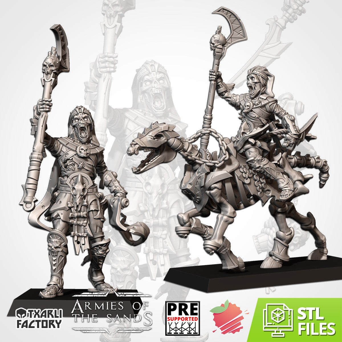 Miniatura Sacerdote de las Dinastías Reyes Funerarios resina 32mm sin pintar - Drakholm