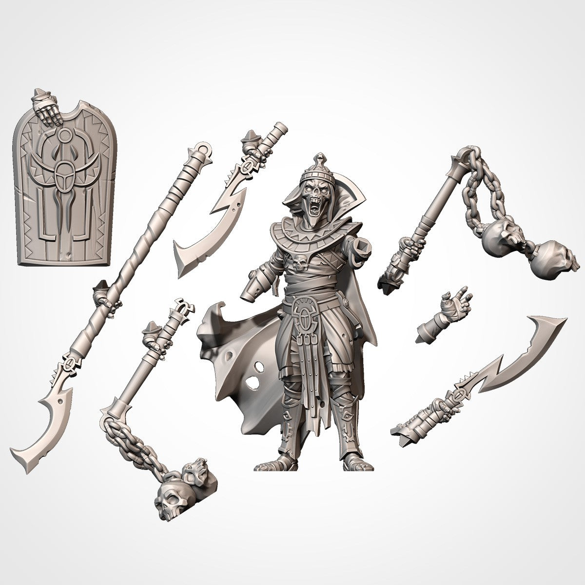 Miniatura Príncipe-Rey de la Duna Reyes Funerarios resina 32mm sin pintar - Drakholm