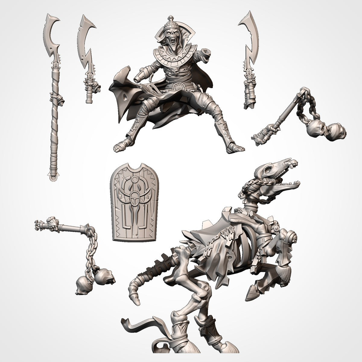 Miniatura Príncipe-Rey de la Duna Reyes Funerarios resina 32mm sin pintar - Drakholm