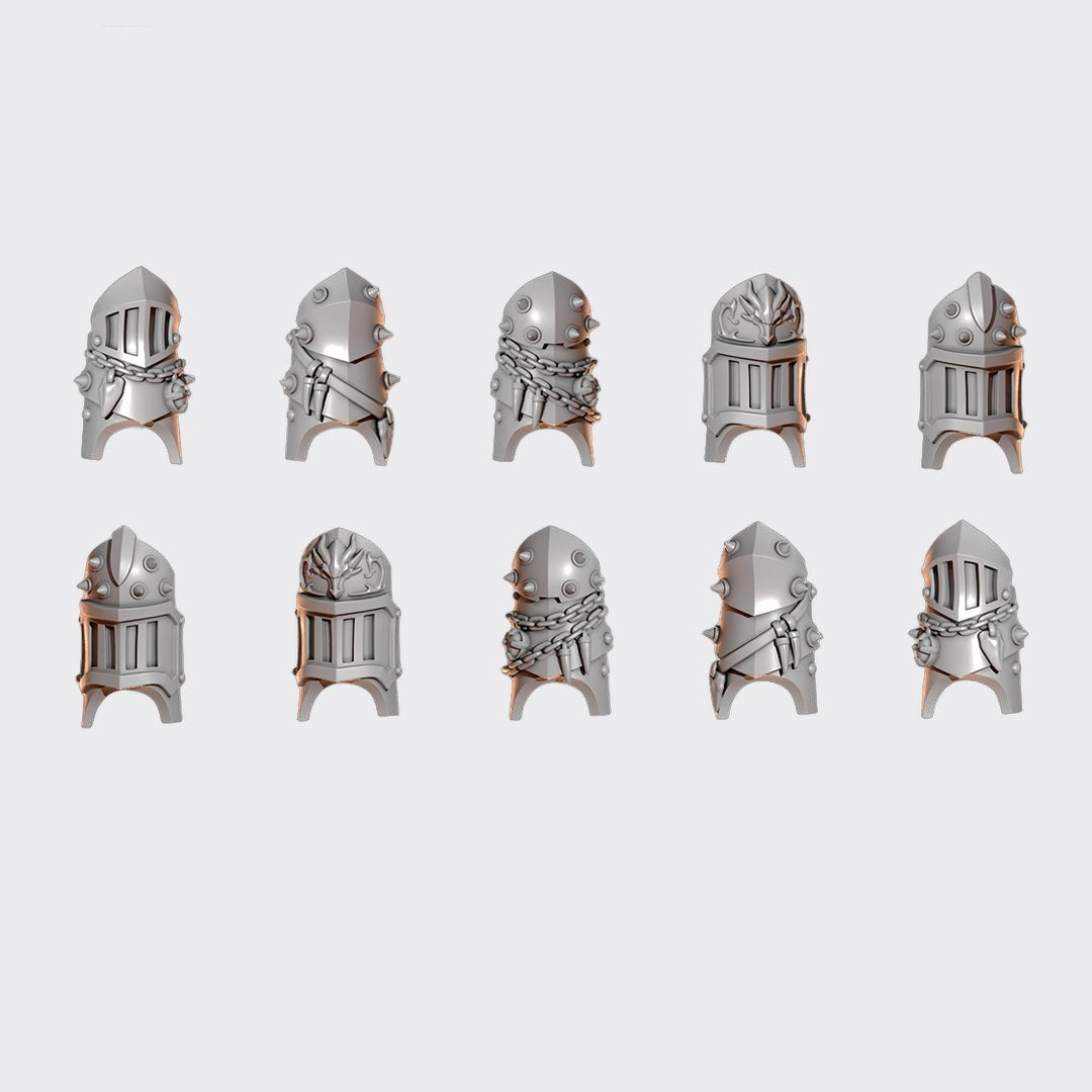 Protecciones piernas Terminator Anvil Wardens — bits de conversión sci-fi grimdark de Greytide Studio, resina 32mm sin pintar
