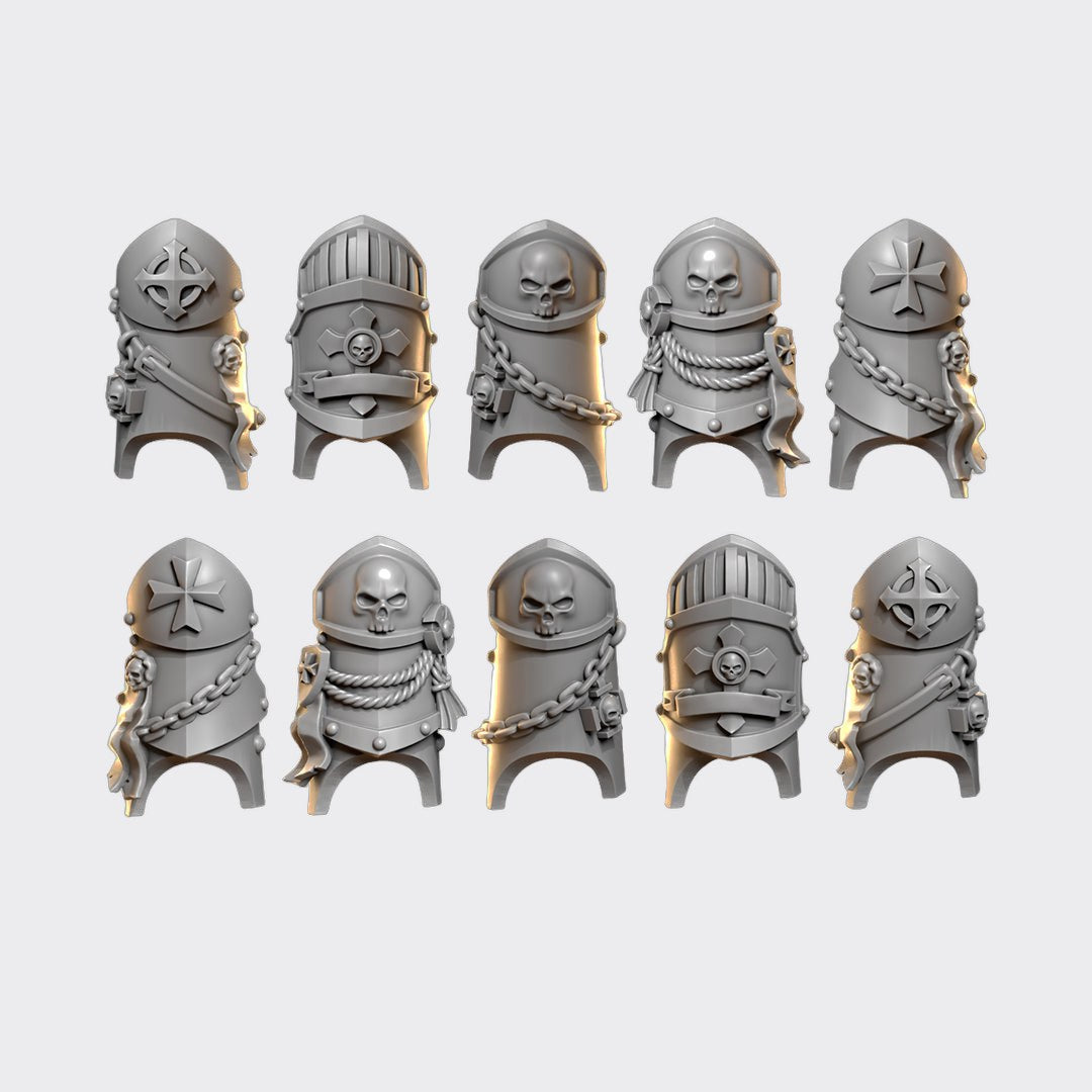 Protecciones piernas Terminator Eternal Crusaders — bits de conversión sci-fi grimdark de Greytide Studio, resina 32mm sin pintar