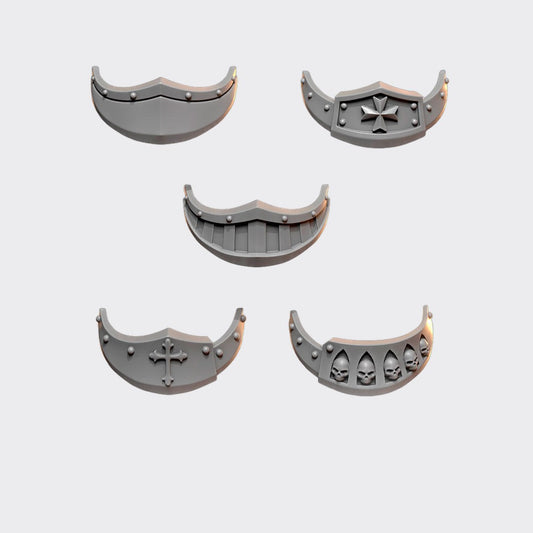 Protectores de cuello Terminator Eternal Crusaders — bits de conversión sci-fi grimdark de Greytide Studio, resina 32mm sin pintar
